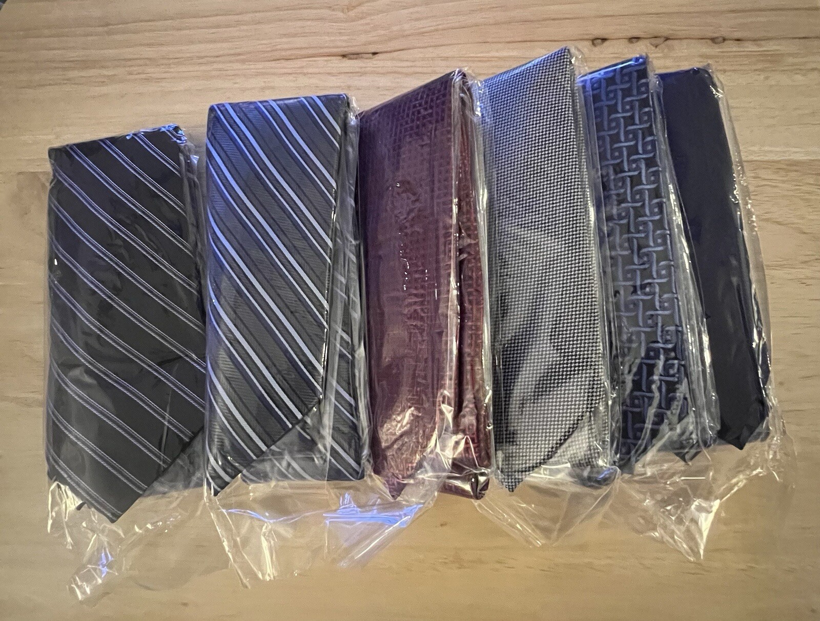 New Weishang Lot Of 6 Necktie Woven Jacquard