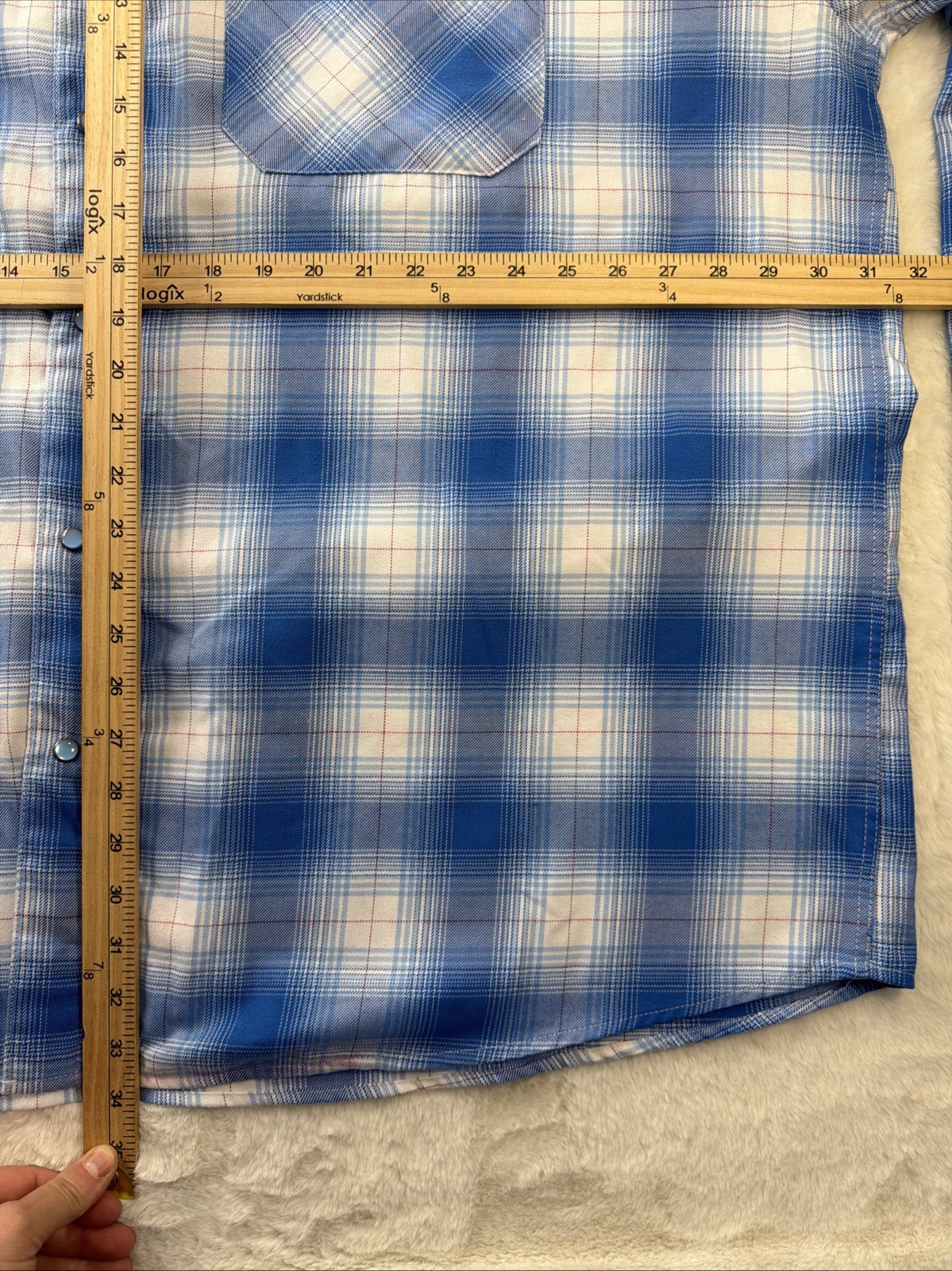Dixxon Flannel Co The Winfield 92 Blue Plaid Snap Front Shirt Men’s 5XL