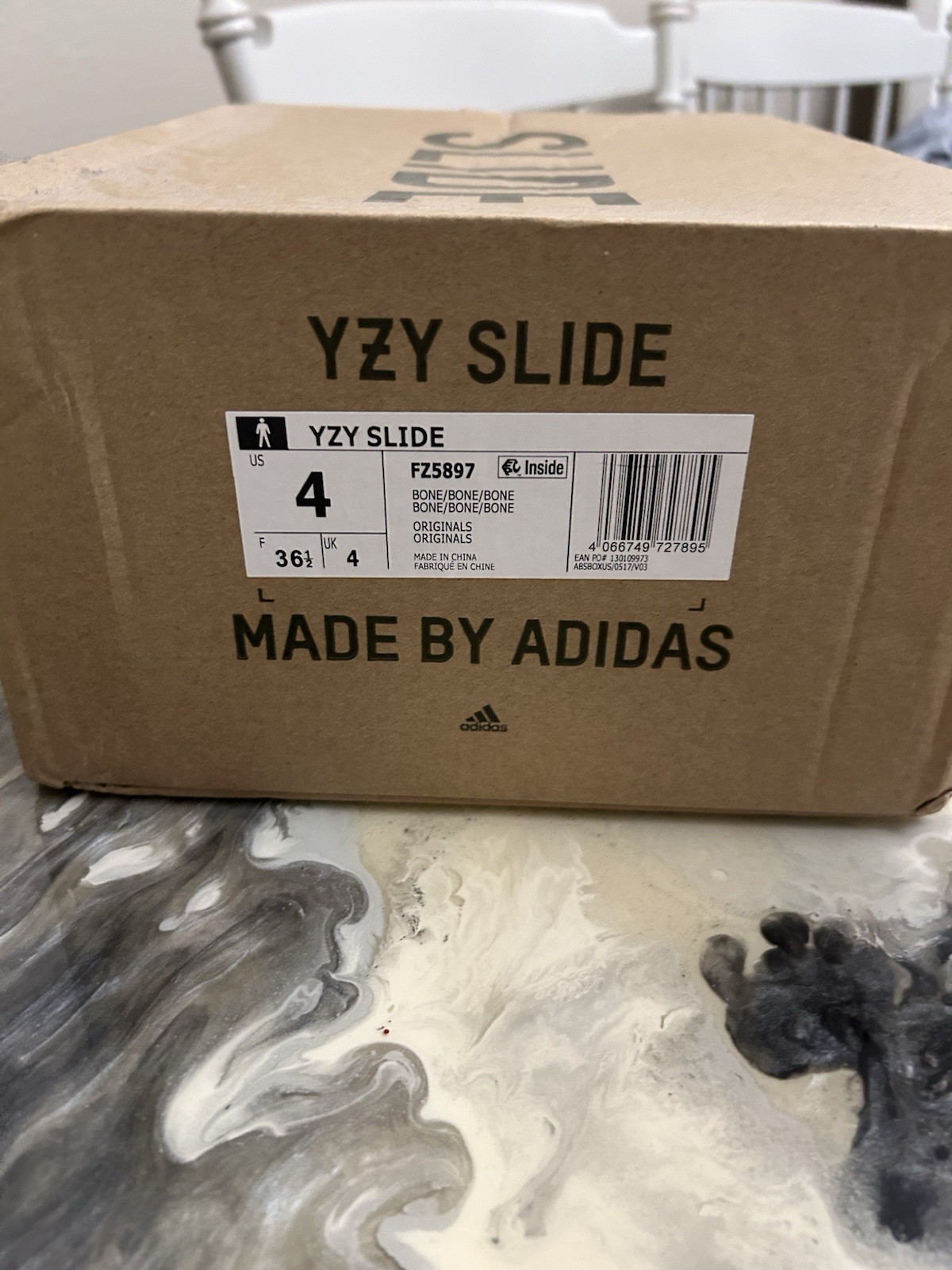 adidas Yeezy YZY Slide Bone Beige Men’s US 4/Women’s 5.5 Slip-On Sandal FZ5897