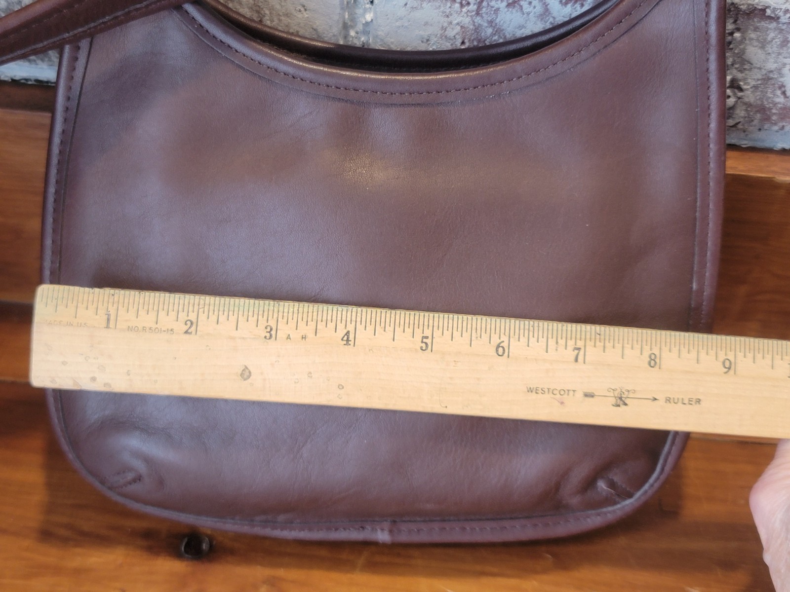 Vintage COACH Leather ERGO 9020 Mahogany Brown Mini Zip Hobo/Shoulder Bag USA