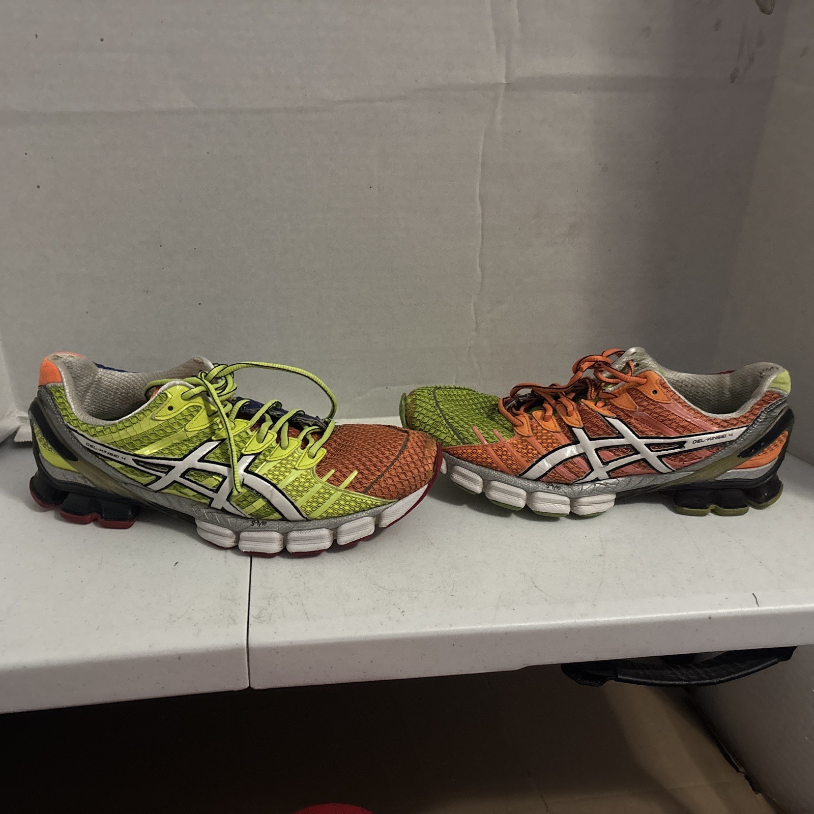 Asics Gel Kinsei 4 Neon Mosaic Running Multicolor Shoes T139N Mens Size 10 1/2