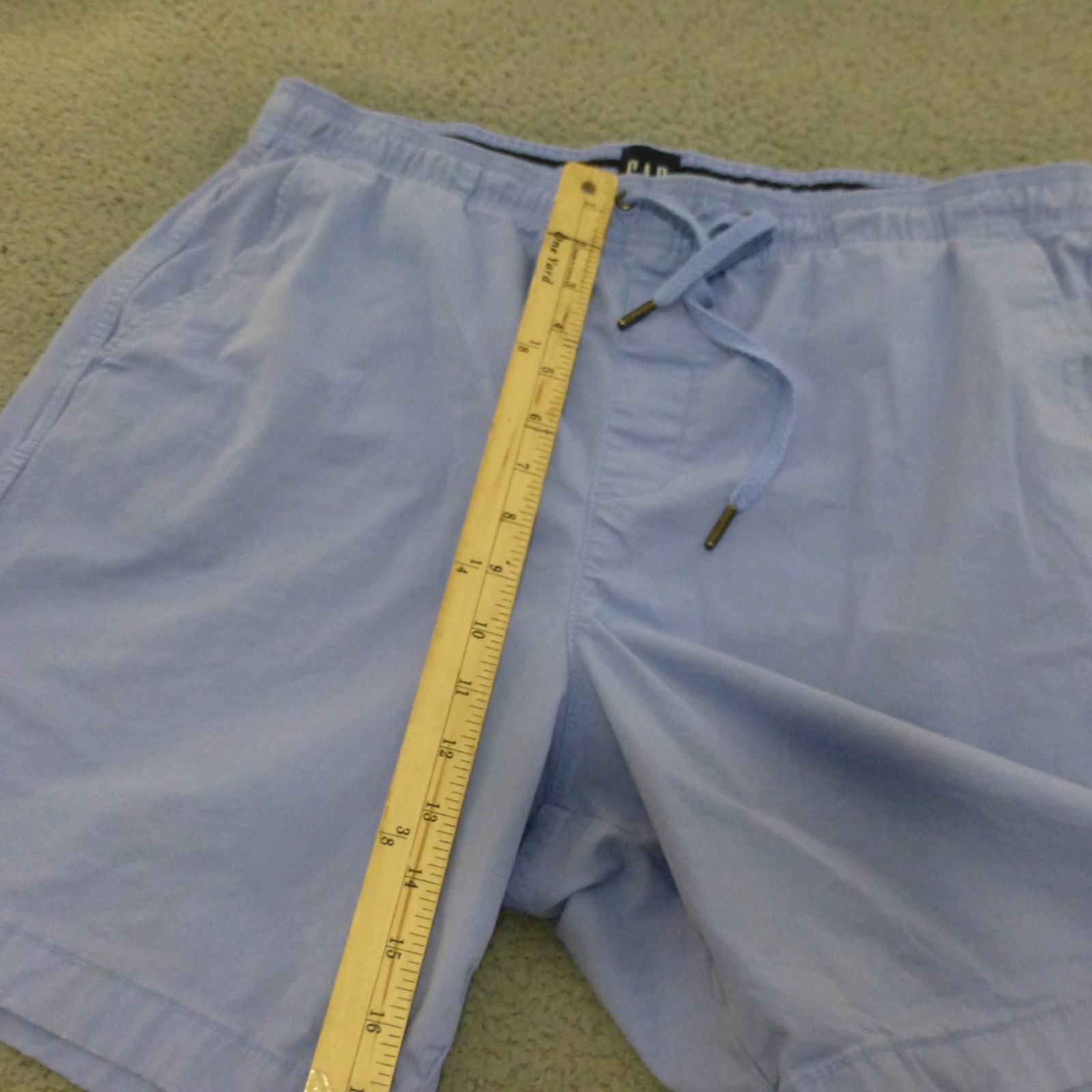 GAP Shorts Mens XL Light Blue Casual Elastic Waist Drawstring Beach Chino Preppy