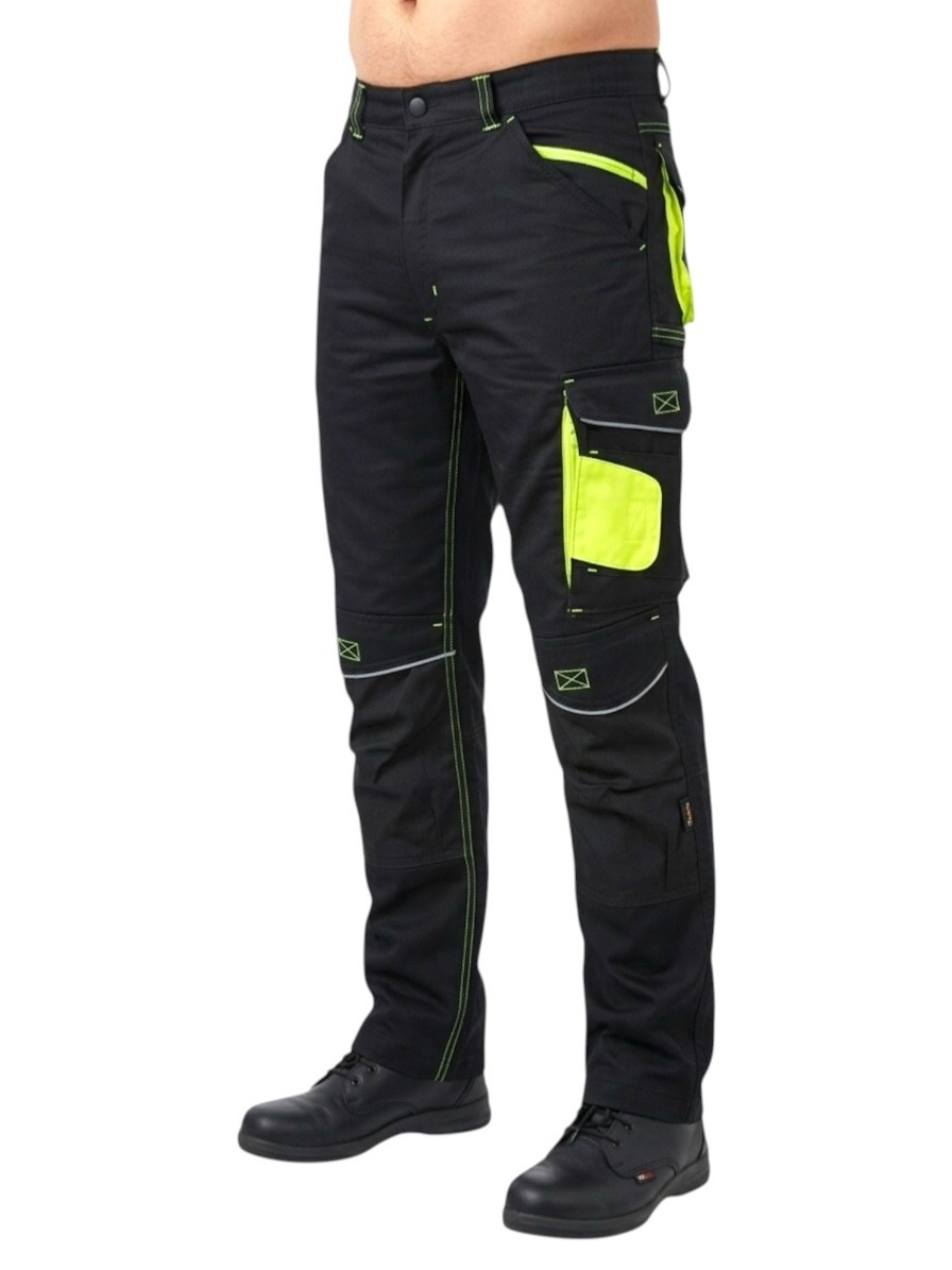 Mens Cargo Work Trousers With Knee Pads Pockets Safety Heavy Duty Combat Pants