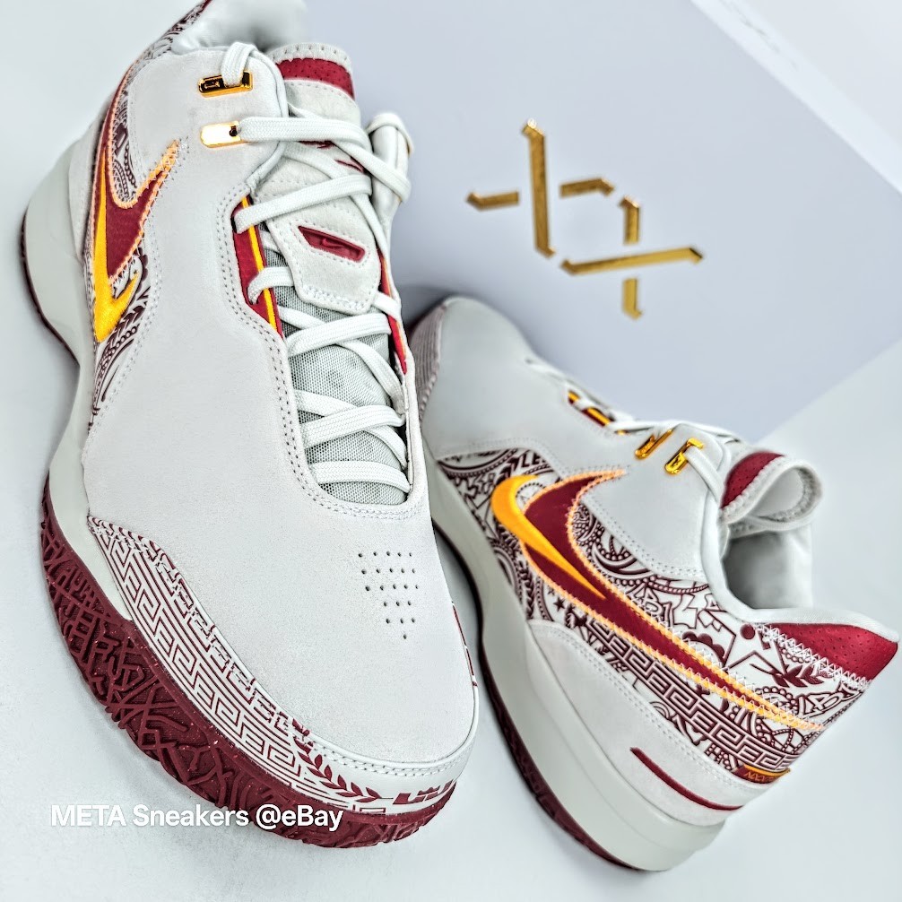 Nike Lebron US 14 Men’s Light Bone Gold Red Rare NXXT Gen AMPD FZ7890 001 NIB