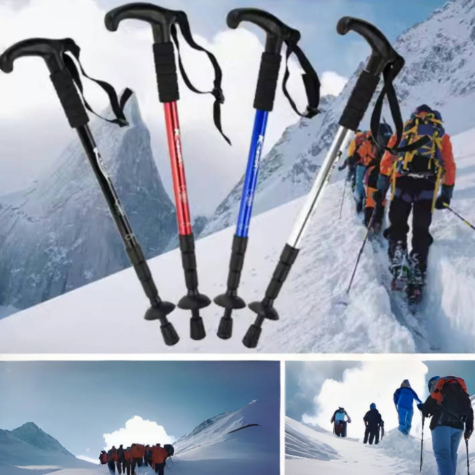 Trekking Poles Nordic Walking Hiking Sticks Anti-shock Adjustable Alpenstock