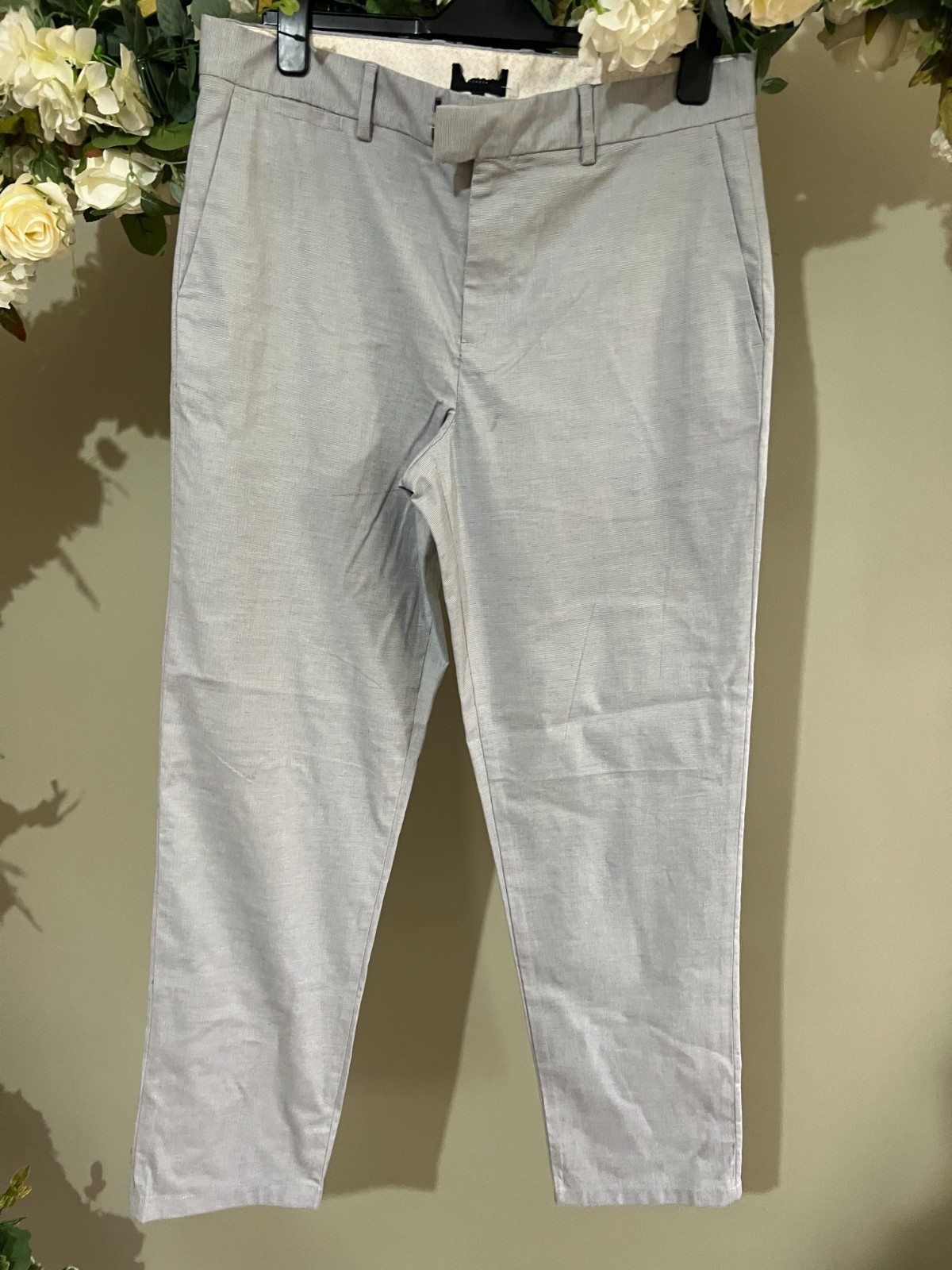 TED BAKER Kimbar Trousers Mens Waist 32″ Leg 31″ Blue Reguar Fit Suit Work NEW