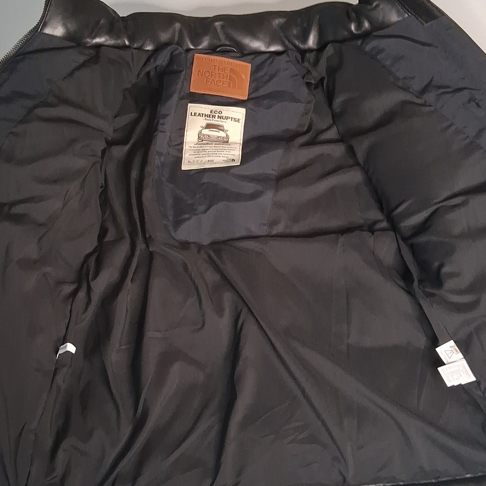 The North Face Eco Leather Nuptse Jacket Limited Edition #327/400 M Leather Pack