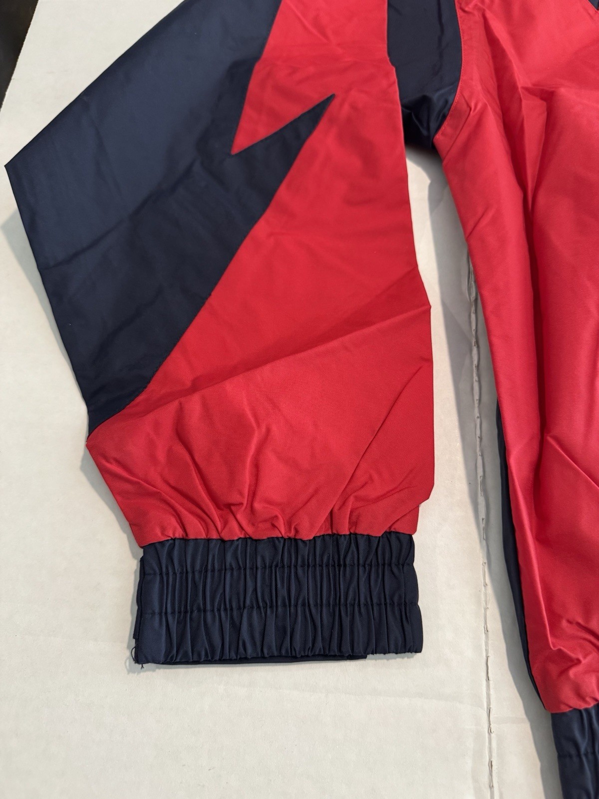 VTG Speed Zone Race Gear Red Black White Shark tooth Windbreaker Jacket 3X