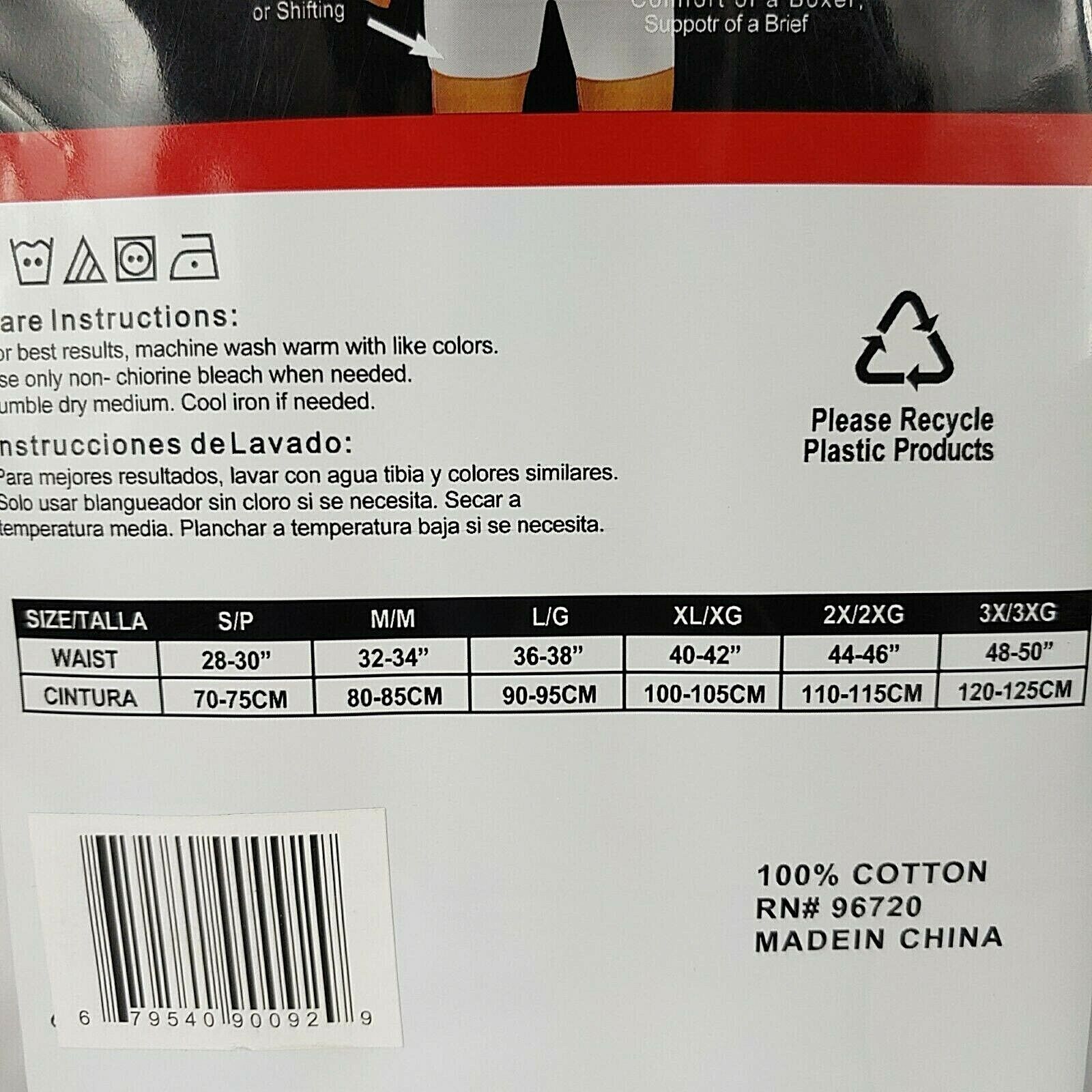 6 Pack MEN’S BOXER Briefs “100% Cotton & Tag Free” Size Up to 4XL