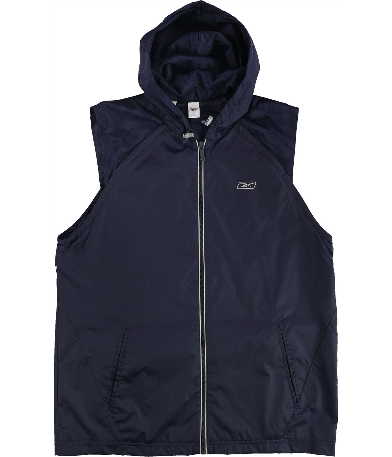 Reebok Mens Premier Zip Off Sleeves Windbreaker Jacket, Blue, Medium