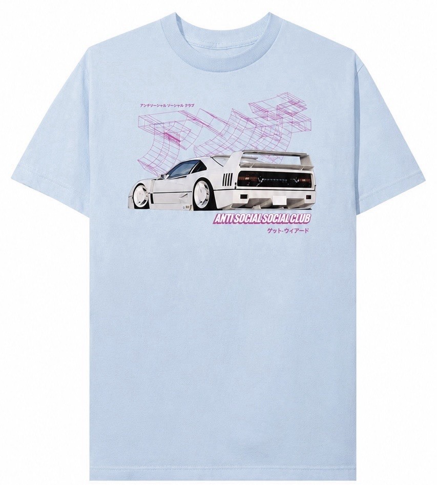 Anti Social Social Club Yokohama Tee Men’s S Lt Blue Tee