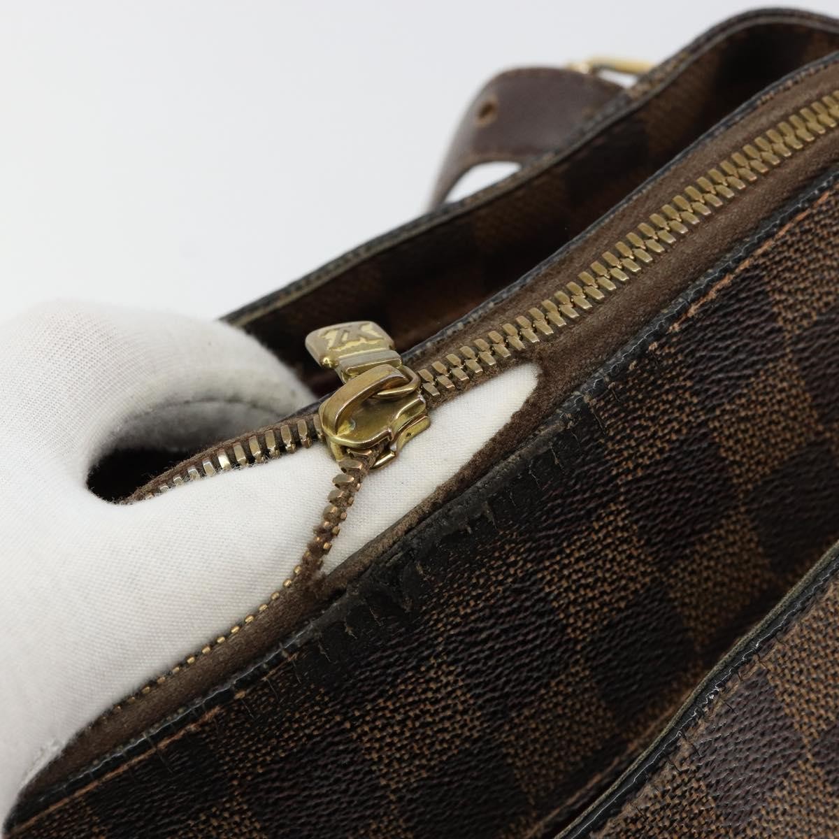 LOUIS VUITTON Damier Ebene Belem MM Hand Bag N51174 LV Auth BA12741