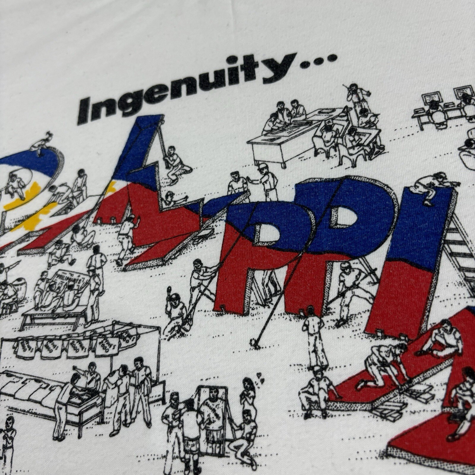 Vintage Philippines 1999 Millenium T Shirt Adult S/M Asia Tourist Tee Retro Y2K