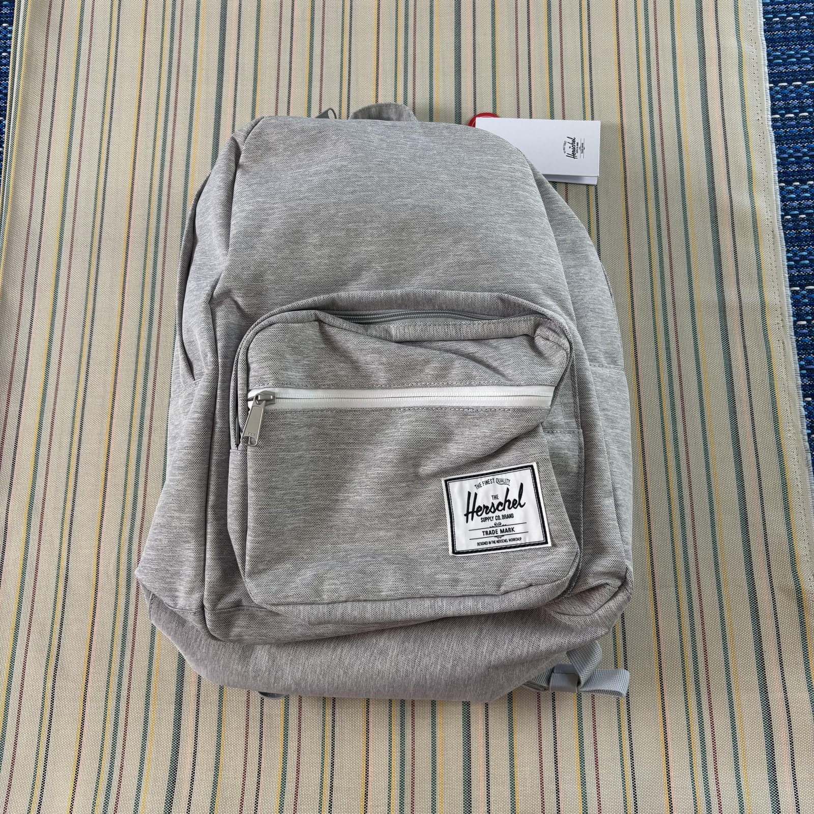Herschel Pop Quiz Backpack Mens Medium Gray Heather 22L Laptop School Bag Travel