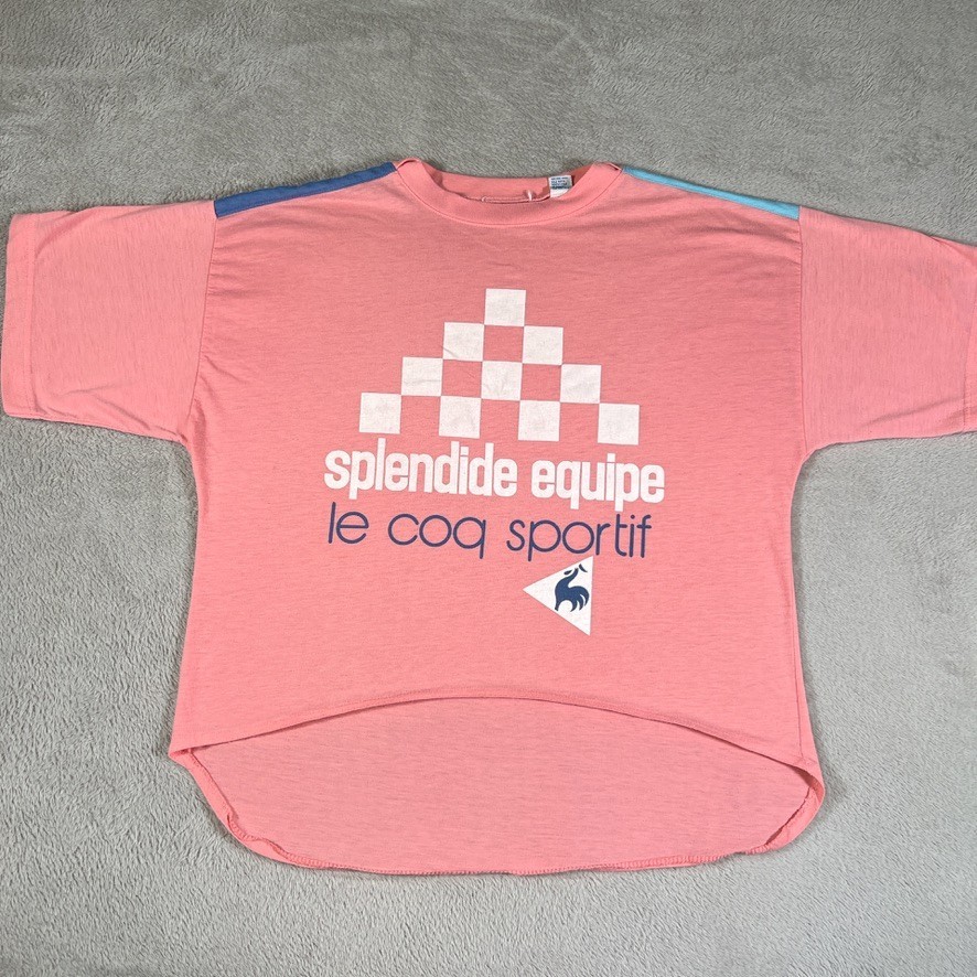 Vintage Le Coq Sportif Splendide Equipe T-Shirt Men’s Large Relaxed Fit Cropped