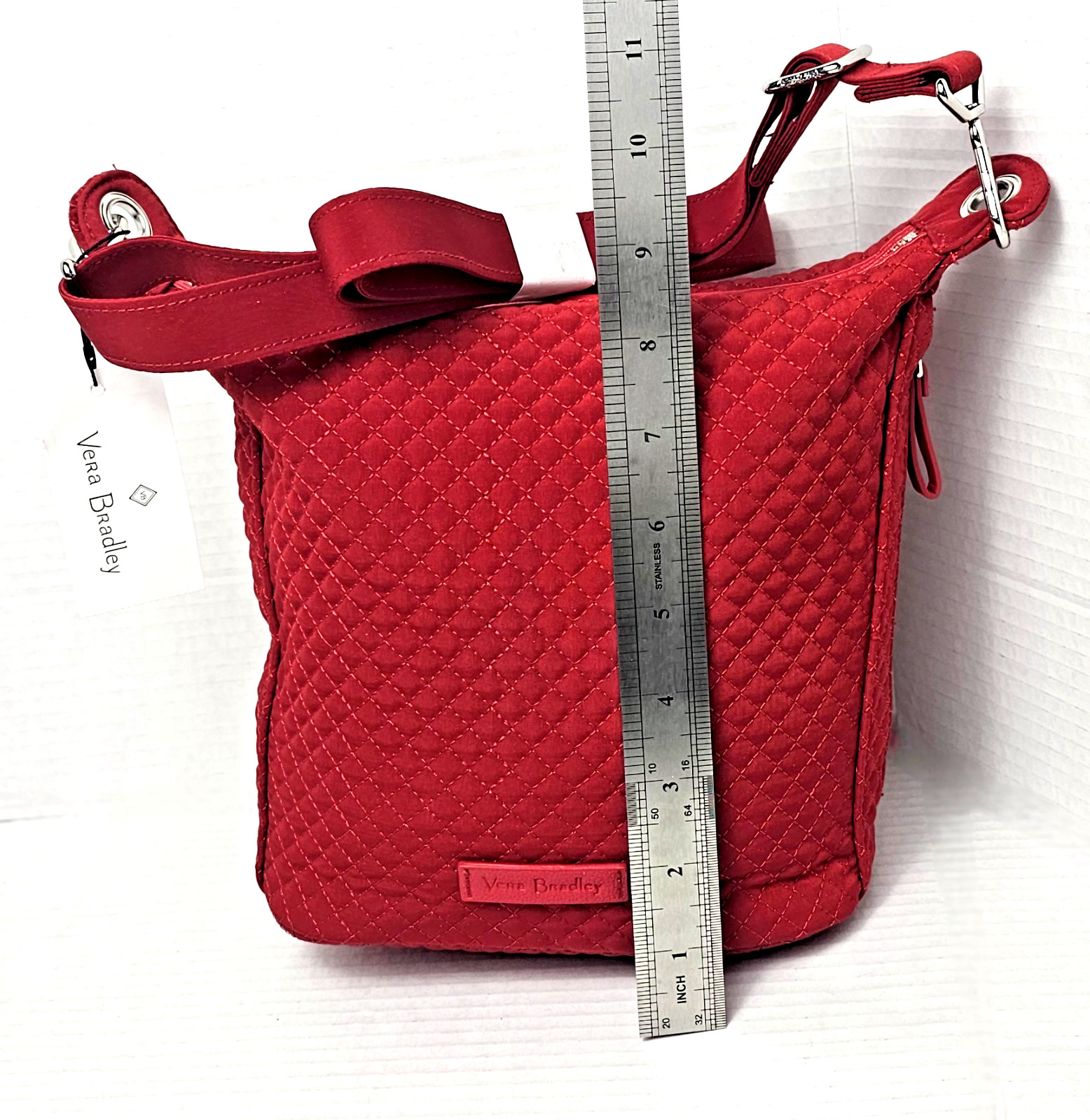 Vera Bradley Carson Hobo Crossbody in Microfiber Cardinal Red