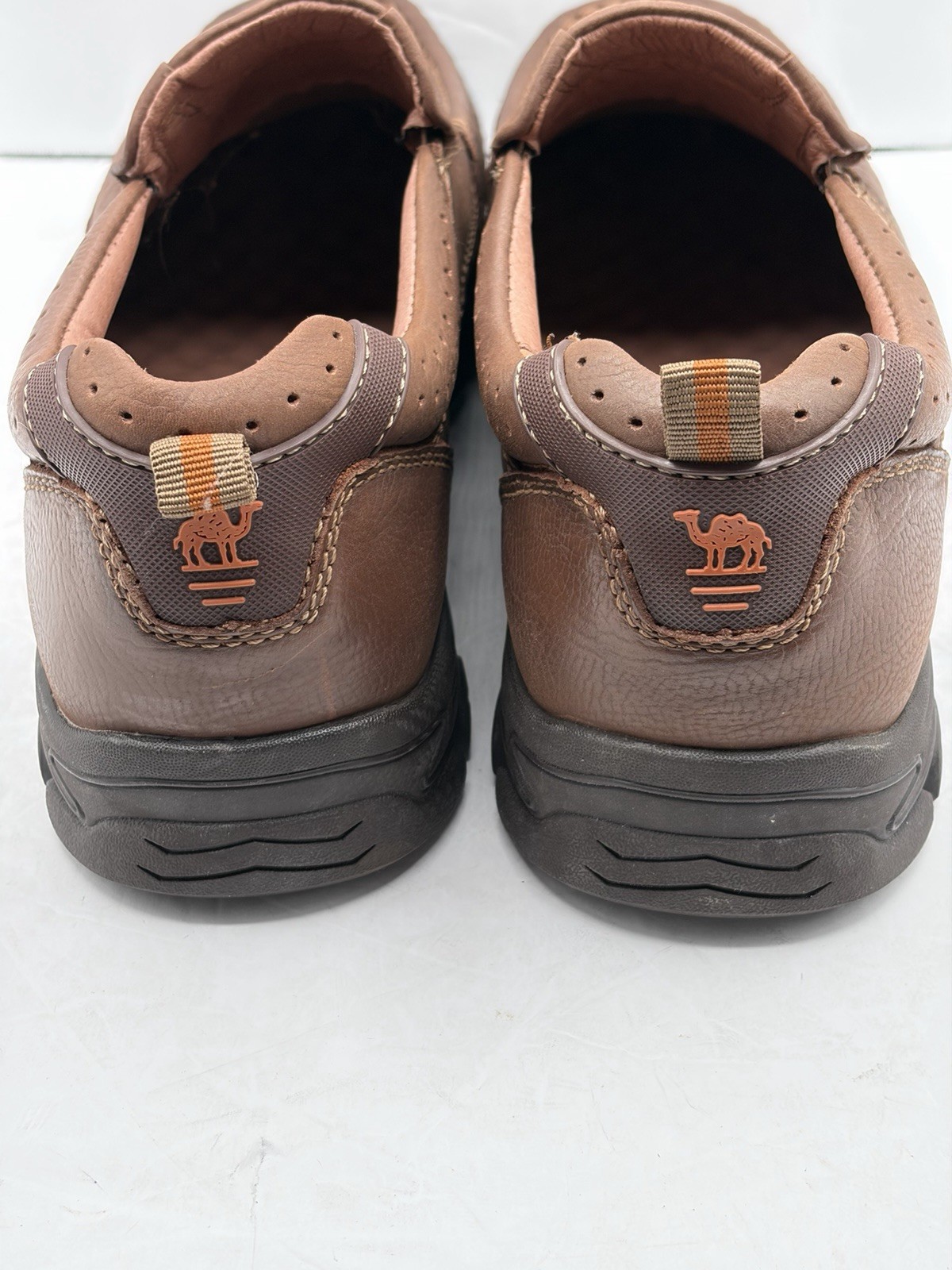 CAMEL CROWN Men’s Size 13 Slip On Loafers Khaki Brown Leather Casual Shoes