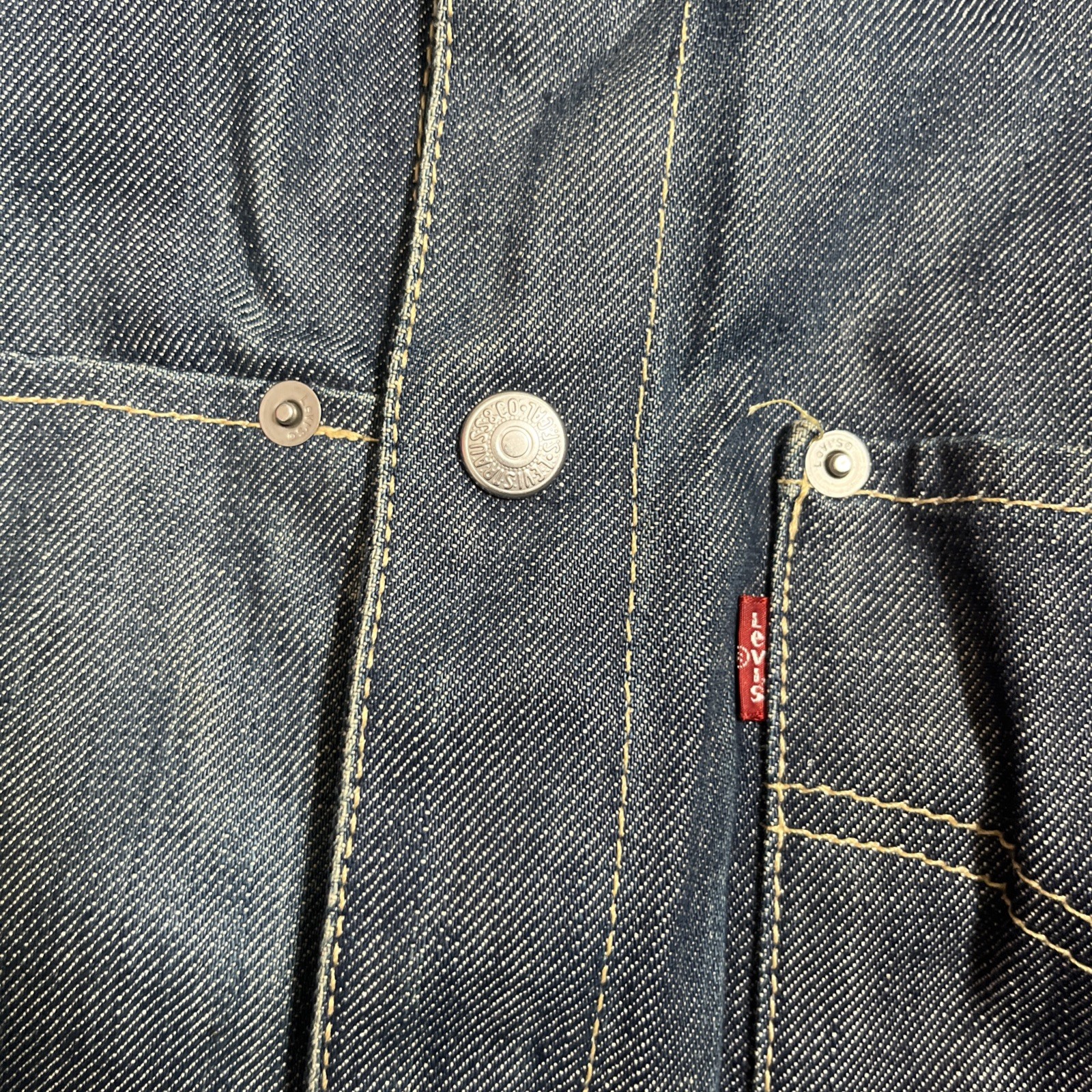 Levi’s Engineered Jeans Jacket size Medium Blue Denim Vintage Y2K Snap Button