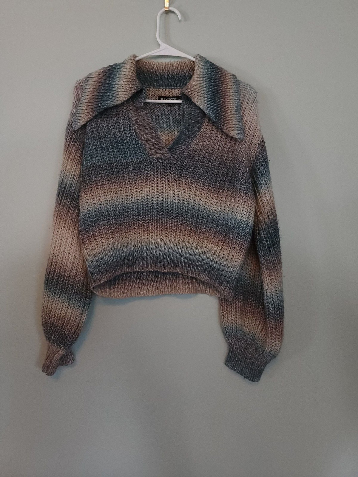 BLANKNYC Ombre Knit Collared Sweater Size XS