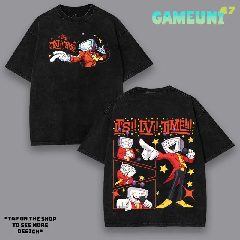 Tenna Deltarune double side Graphic Tee Streetwear T-Shirt