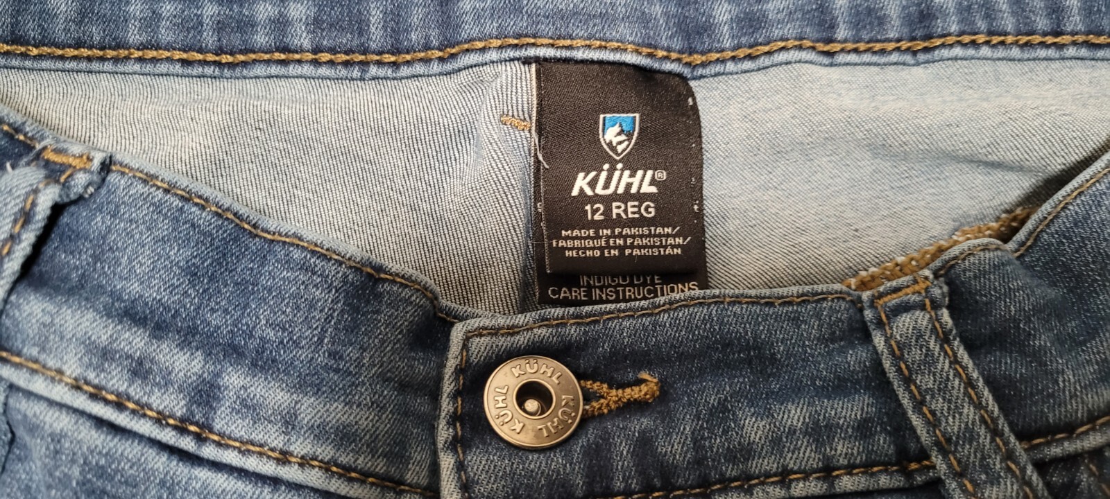 Kuhl Denim Jeans Women’s 12 Reg Stretch Straight Leg High Rise Comfy Outdoor