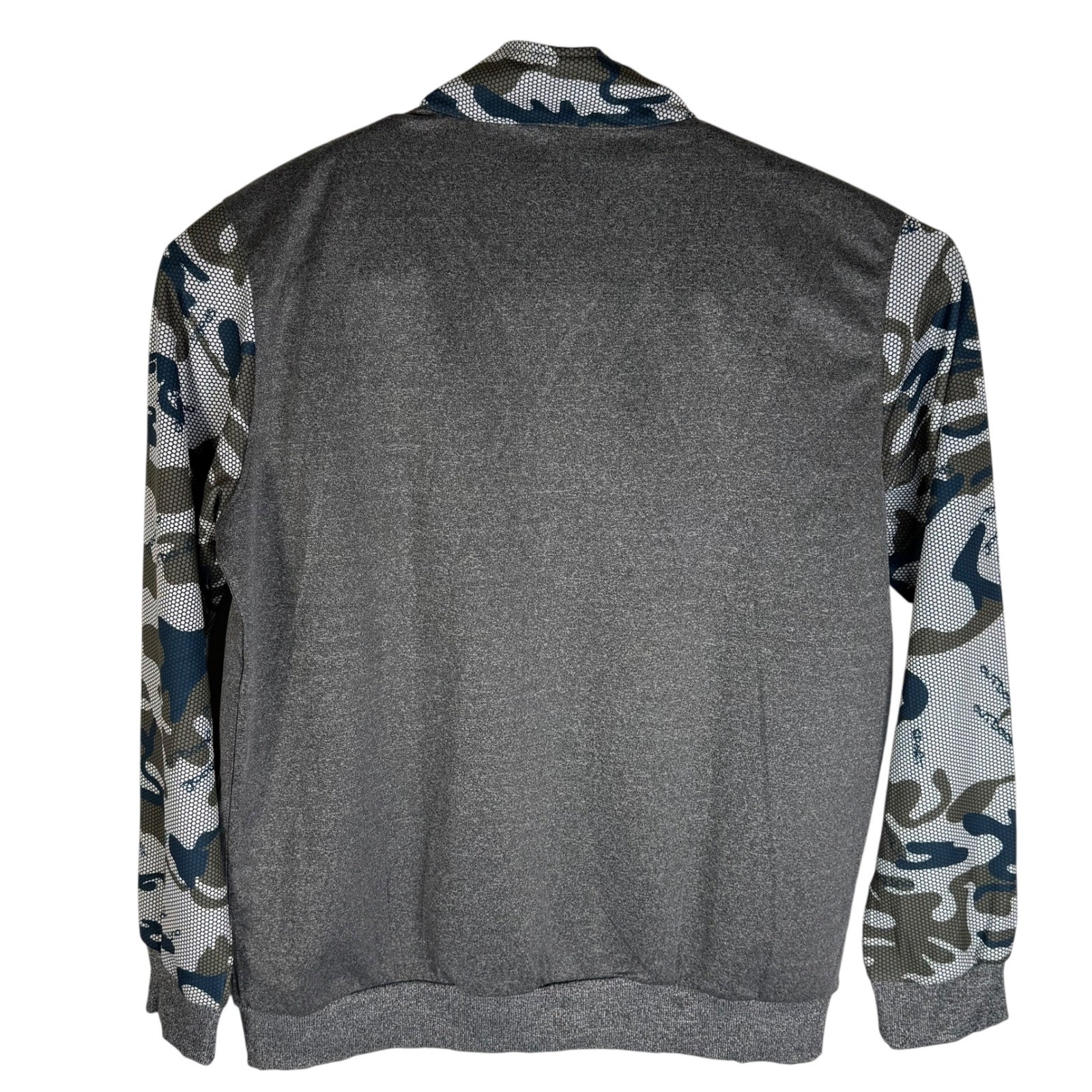 TacVasen Mens XL Full Zip Bomber Jacket Grey Camo Tactical Lightweight NWT
