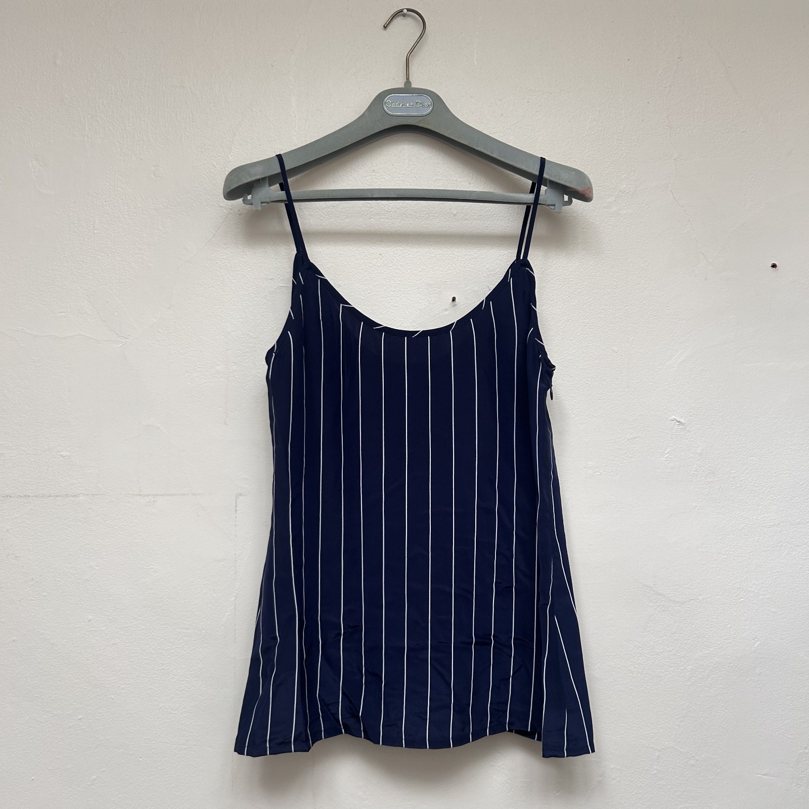 Vintage Christian Dior Boutique 1995 Navy Stripe Shirt Camisole Set FR 38