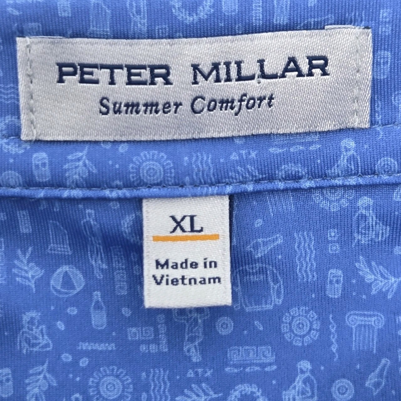 NEW Peter Millar Summer Comfort Polo Shirt Men’s XL Blue Golf Party Crown Sport
