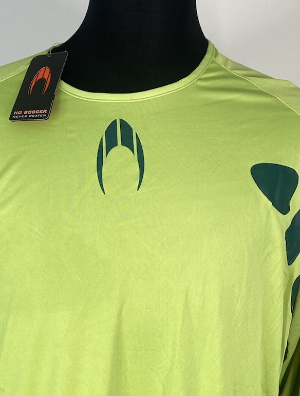 Ho Soccer Goalie Shirt Mens 2XL Green Never Beaten Long Sleeve Elbow Pads NEW