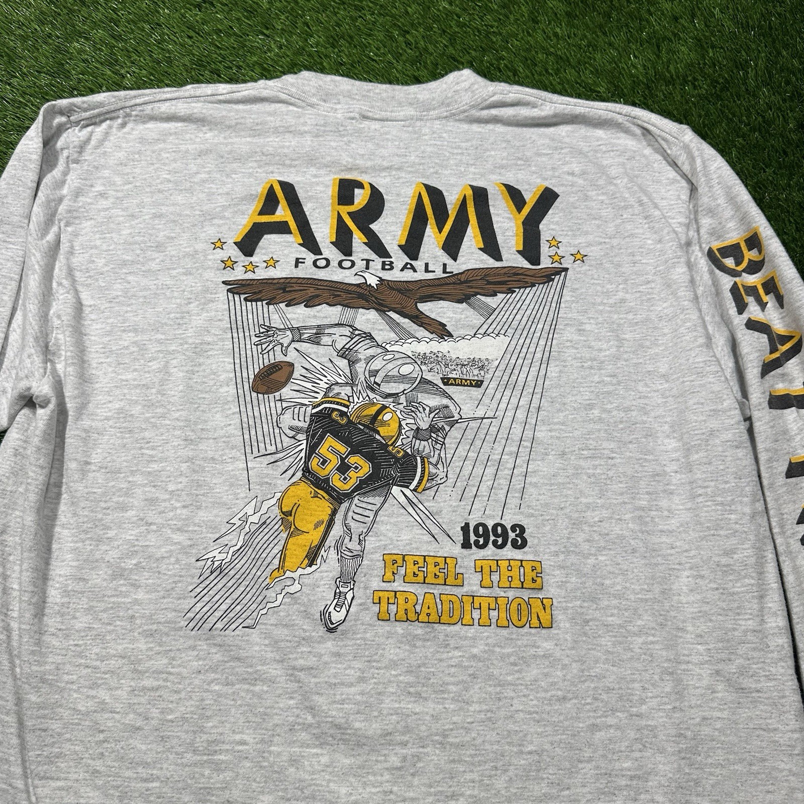 Army vs Navy 90s Long Sleeve Tee Shirts Vintage 90s Lot Of 3 XL Football Rare