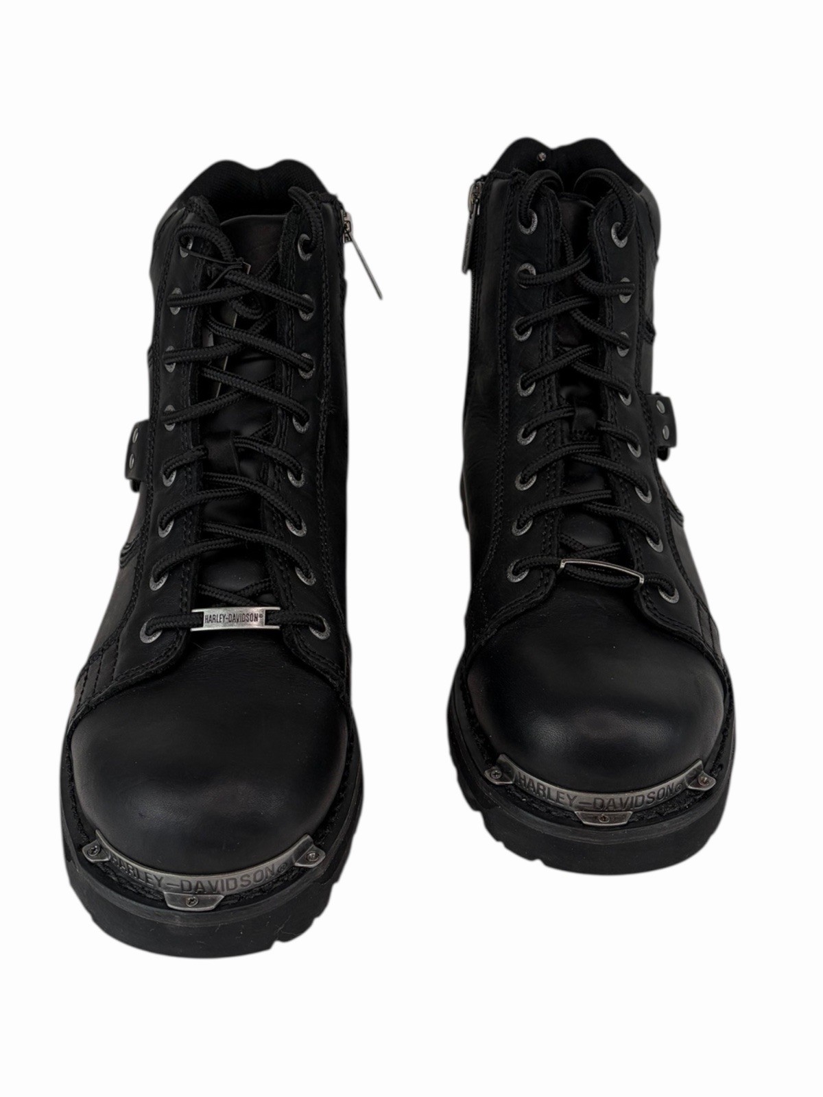Harley Davidson Maddy 6-Inch Lace Up Black Boots Zipper D84189 Womens 11 M Black