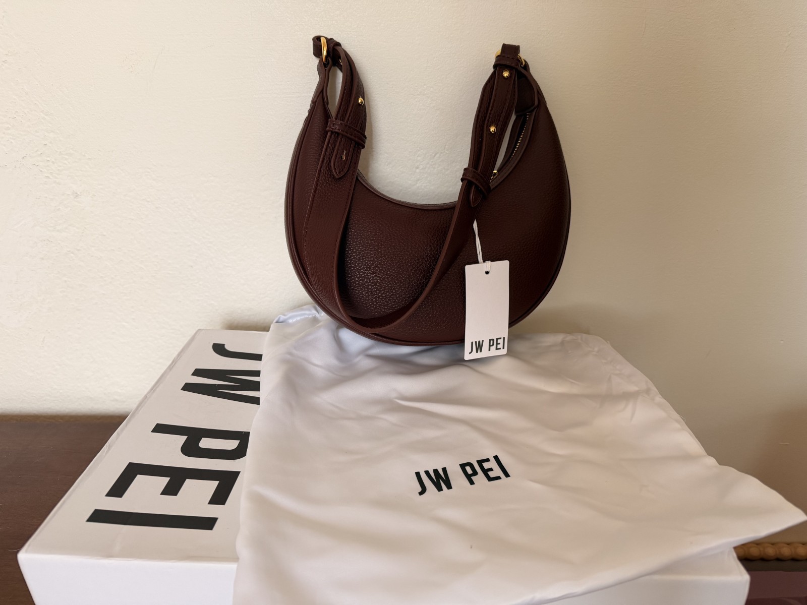 JW PEI – NWT- Carly Medium Shoulder Bag – Deep Claret – in original box