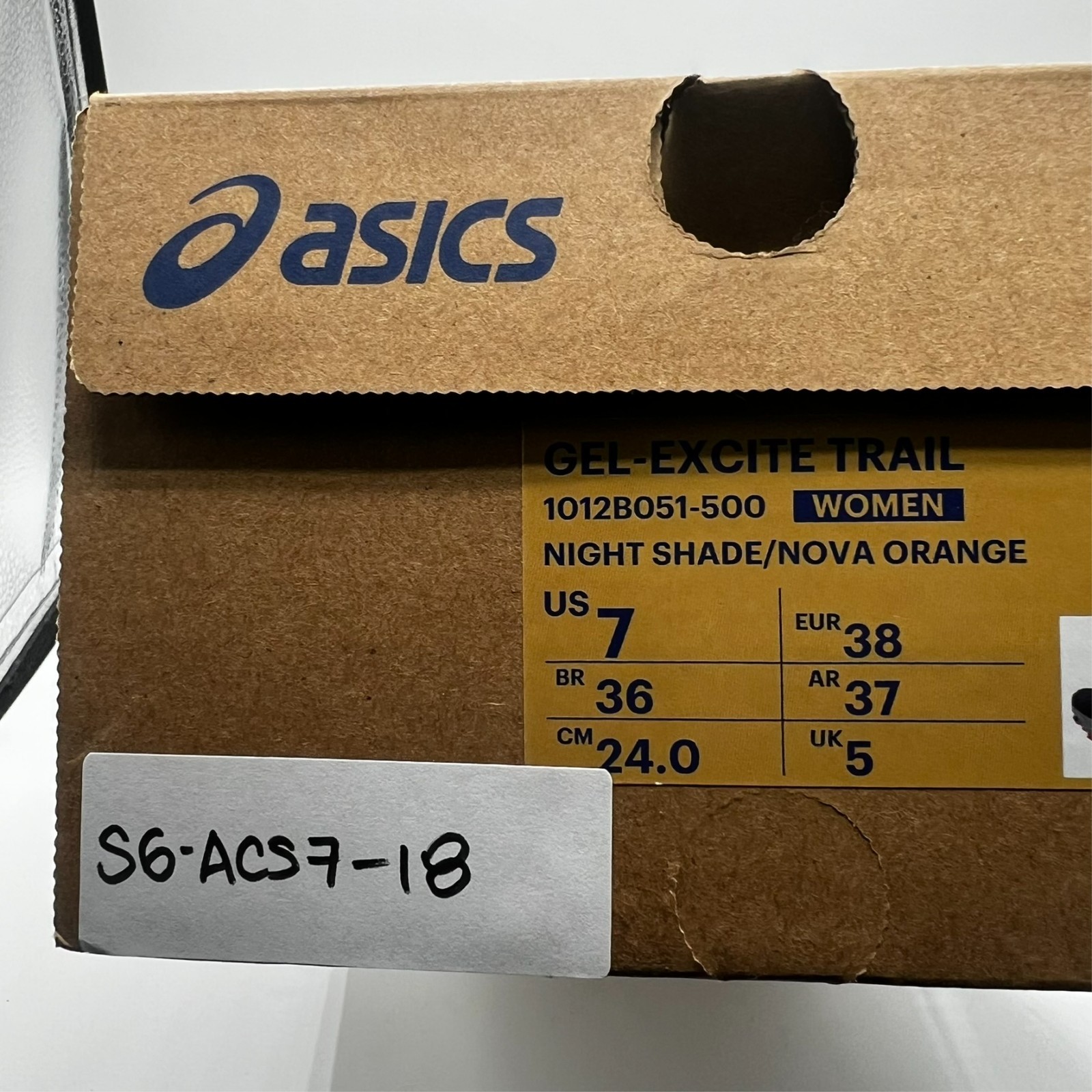 ASICS Gel-Excite Trail~Color Night Shade/Nova Orange Sneakers Women’s 7 NEW