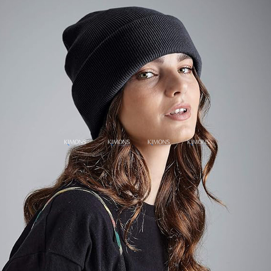 Beanie Hat Cap Solid Plain Knit Ski Skully Cuff Winter Warm Slouchy Men Women CF