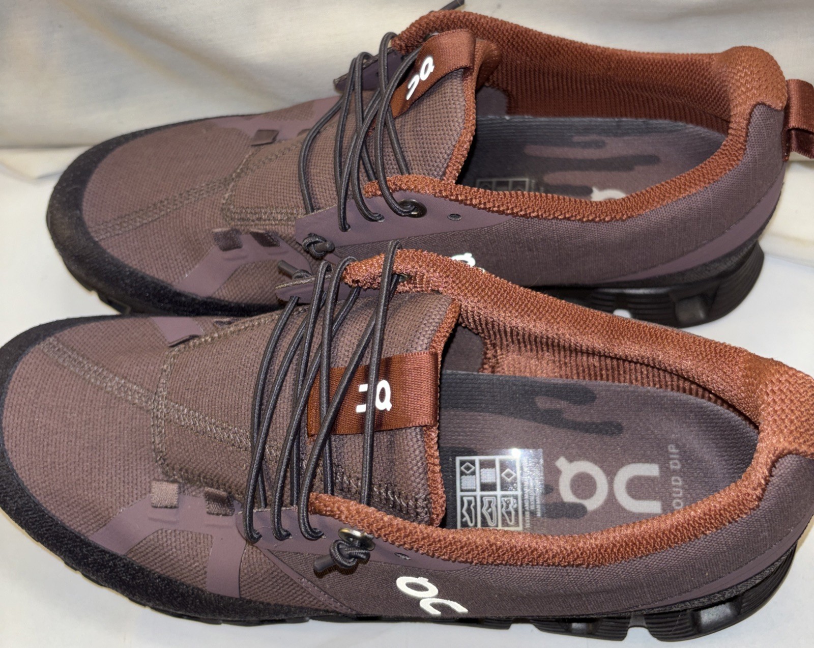 On Cloud Dip Running Shoe Sneaker Grape/Brown Pebble MonoChrome Women’s Sz 8.5W