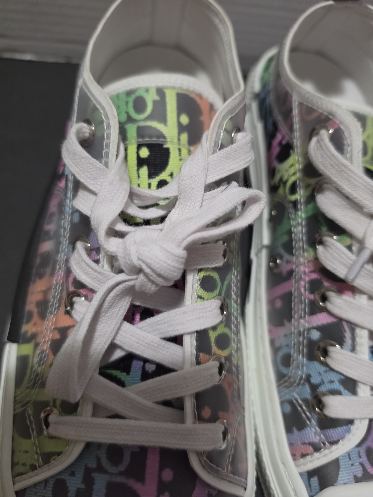 Sz 9 Men’s Dior B23 Multicolor Oblique Low Trainers Sneakers sz 42 Multicolor