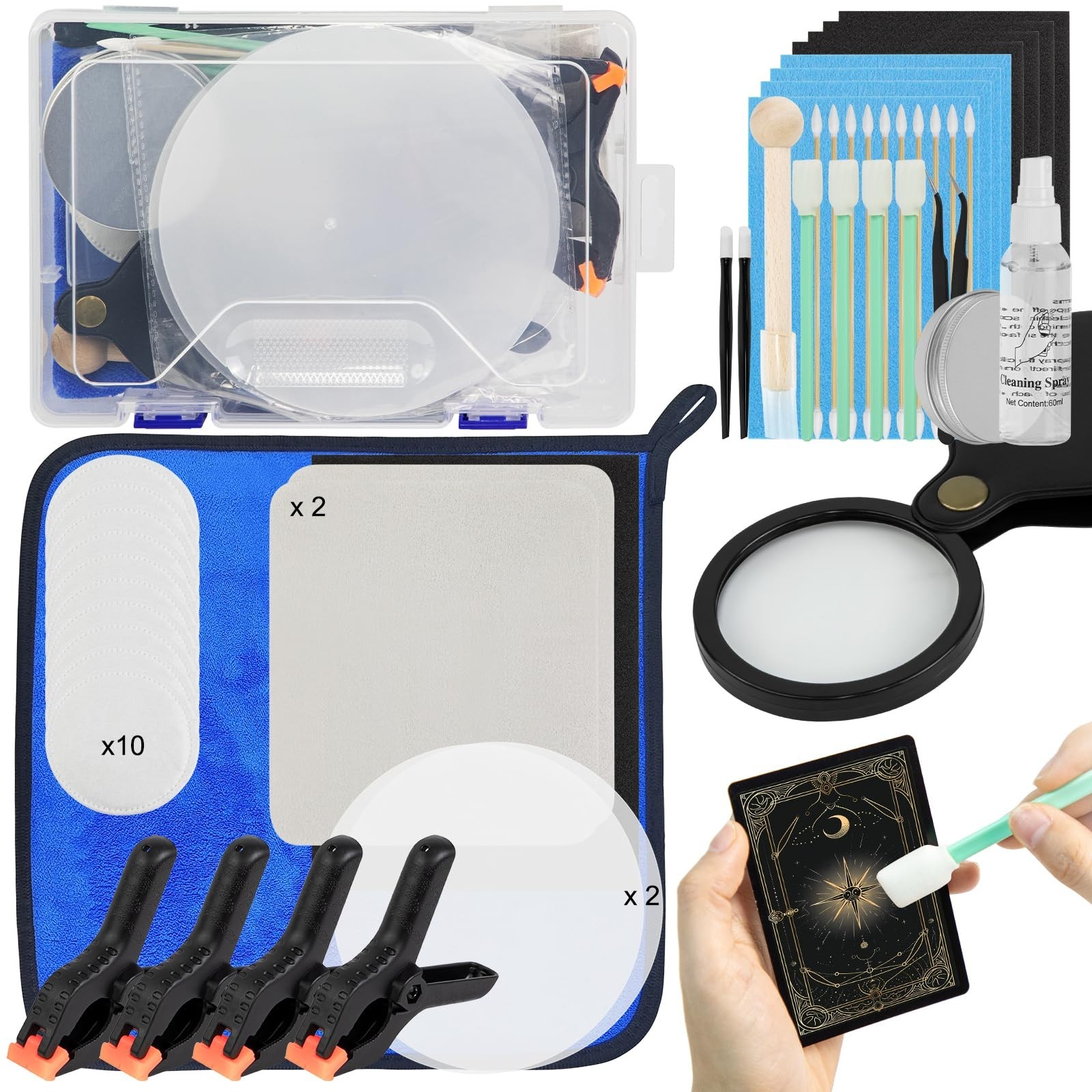 17-in-1 Card Cleaning Kit – Polishing, Restoration & Fixing Jig for Trading Card