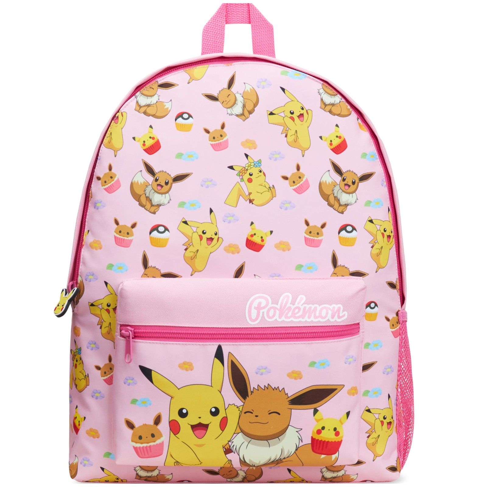 Pokemon Backpack for Kids Teens Boys Girls, Pikachu 16.1x13x4.7inch, Pink