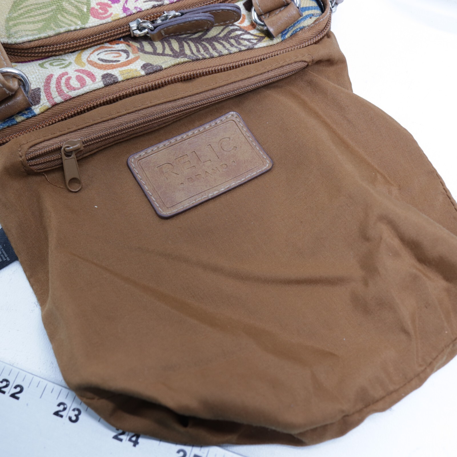 Relic Crossbody Handbag S Multicolor Floral Canvas Nylon Organizer Pockets Cards