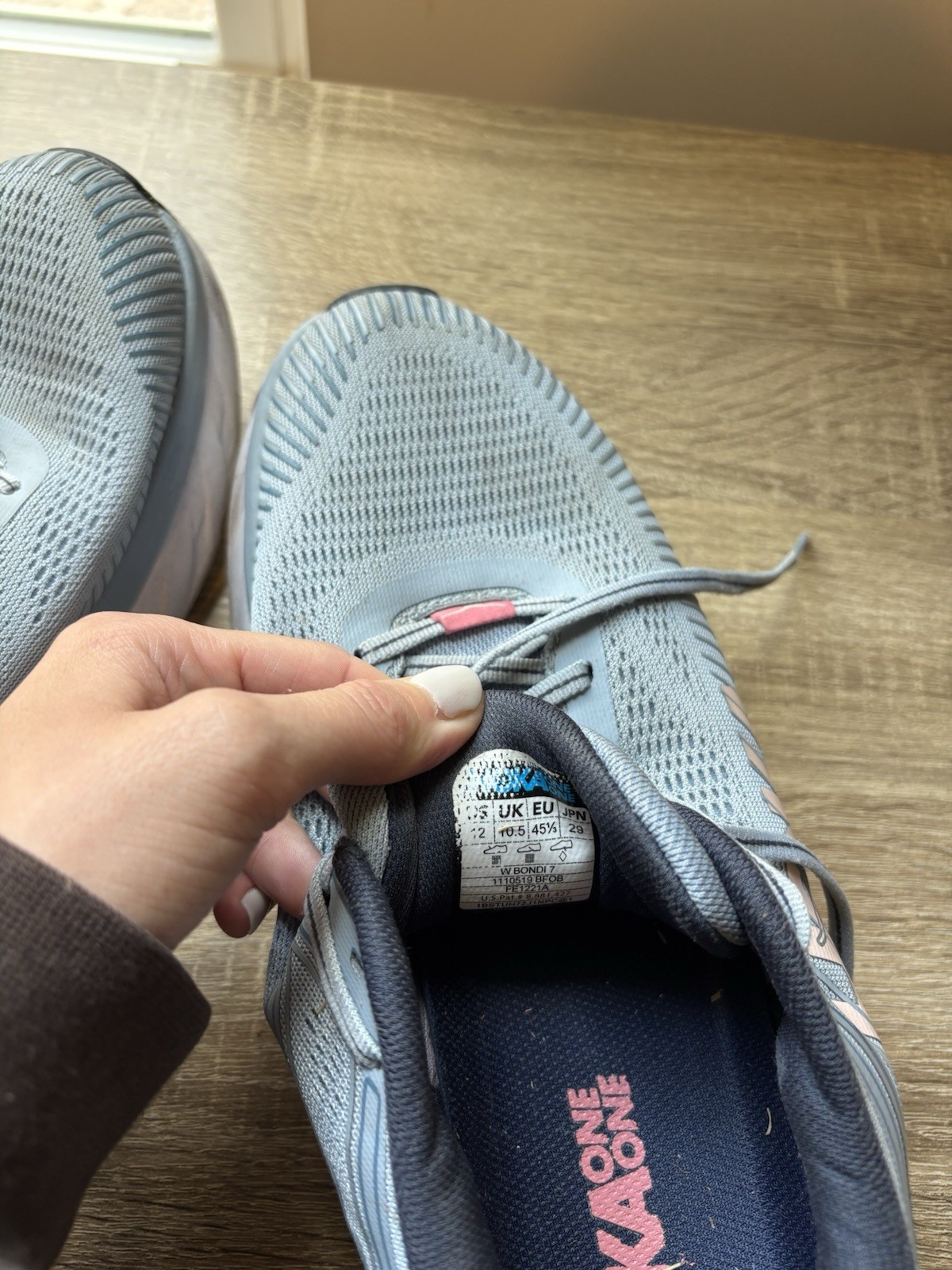 Hoka One One Bondi 7 Women’s Sneakers Shoes Size 12 1110519 BFOB Blue