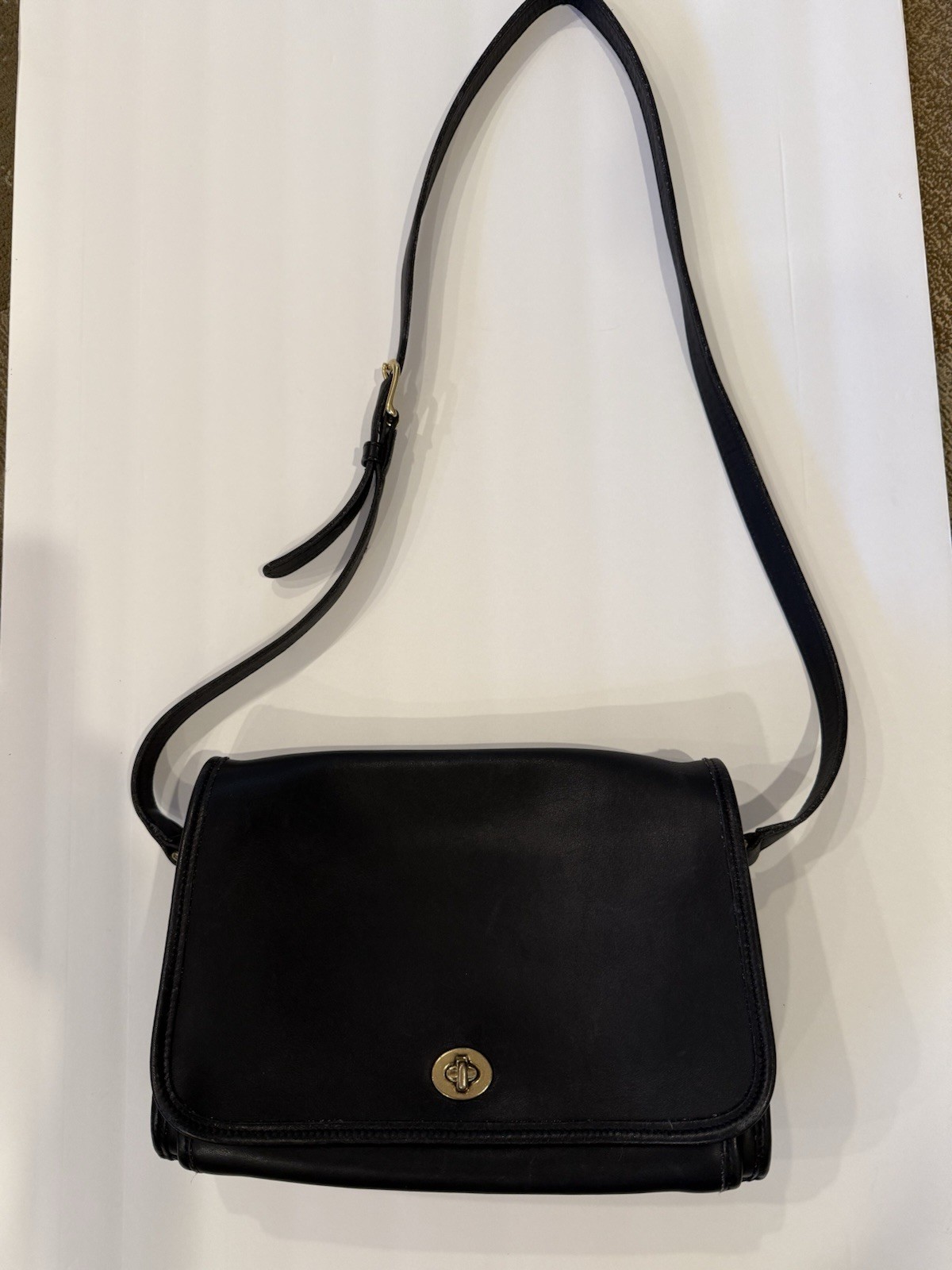 Vintage Coach Black Leather