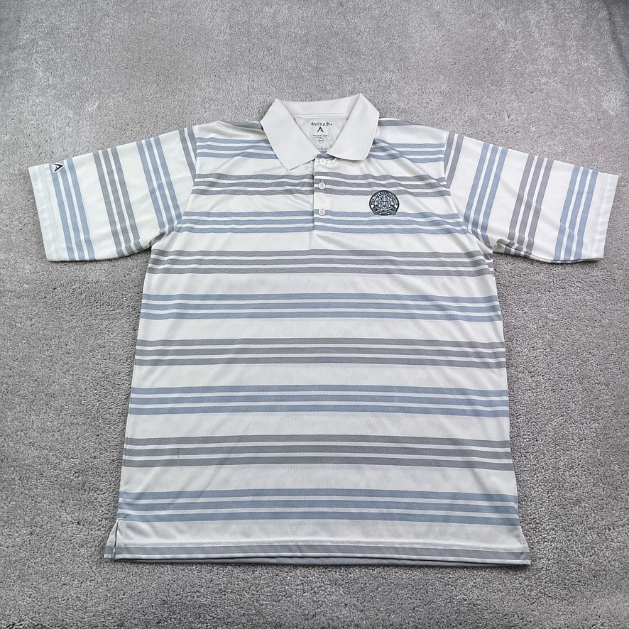 Whistling Straits Polo Shirt Mens Large Ivory Antigua 2010 PGA Championship Golf