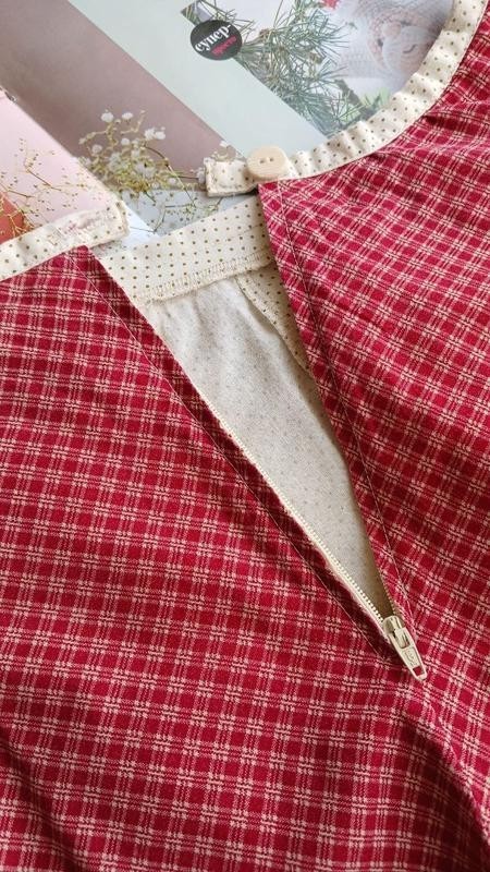 Romantic Red Gingham Asymmetric Skirt | Handmade | Cottagecore