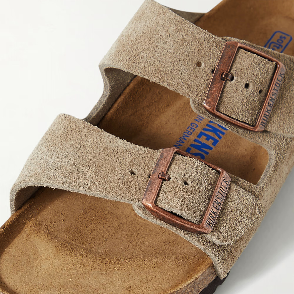 Birkenstock Arizona Suede Taupe Soft Footbed Sandals Women’s Shoes Medium/Narrow
