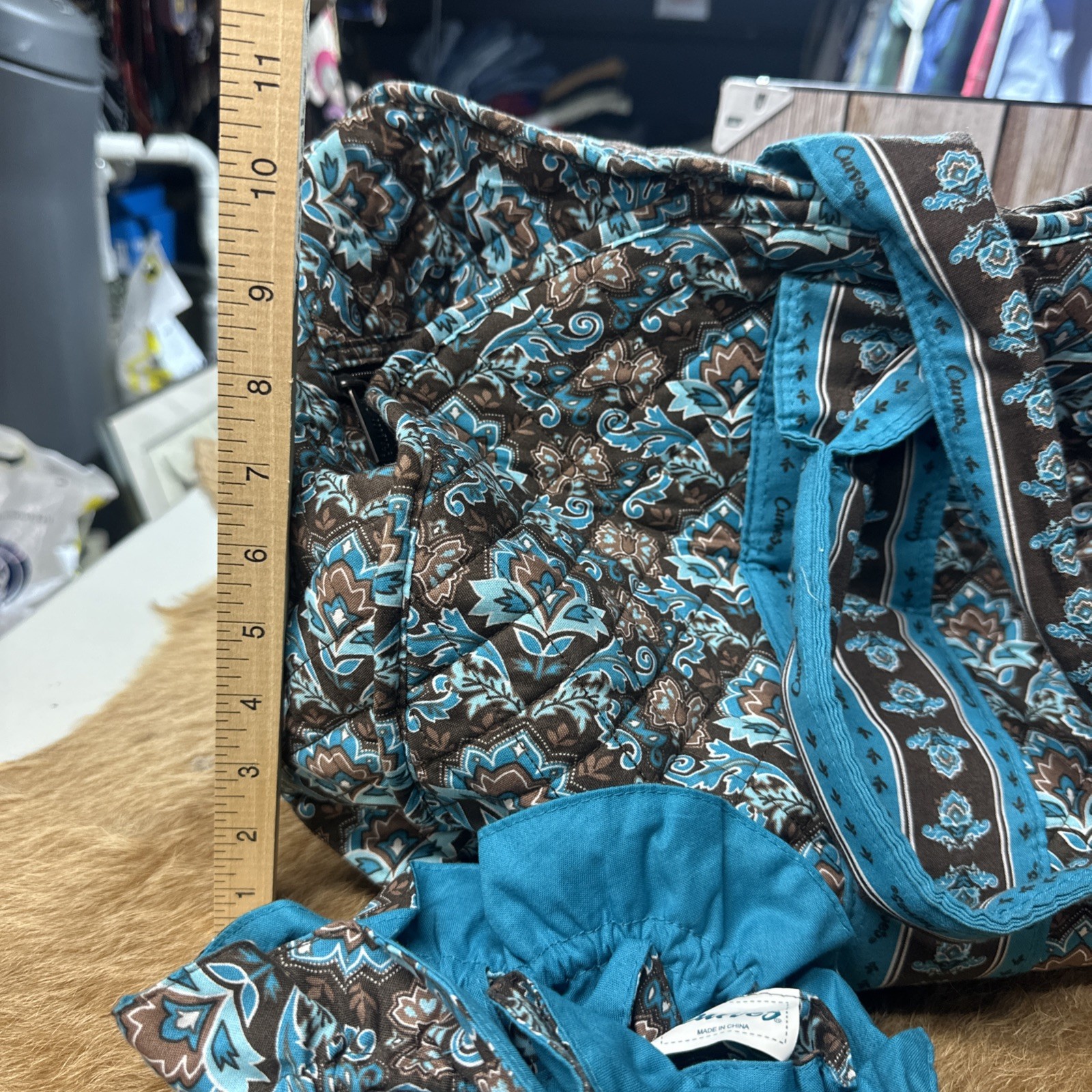 Vera Bradley Curves Duffle Bag Set Retired Pattern Tote Travel Bags Lot