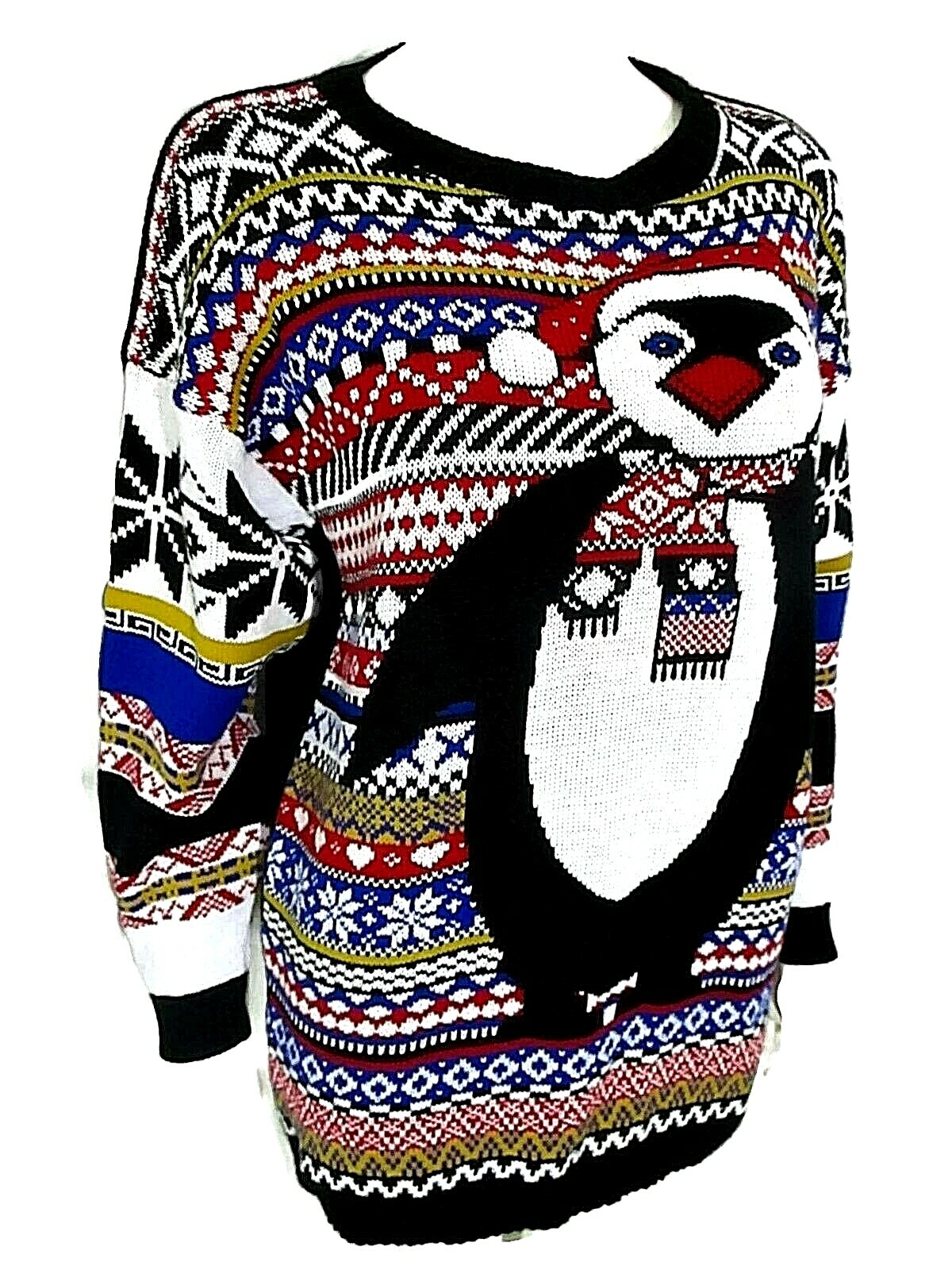 Blush United Kingdom Penguin Snow Winter Sweater size L/XL
