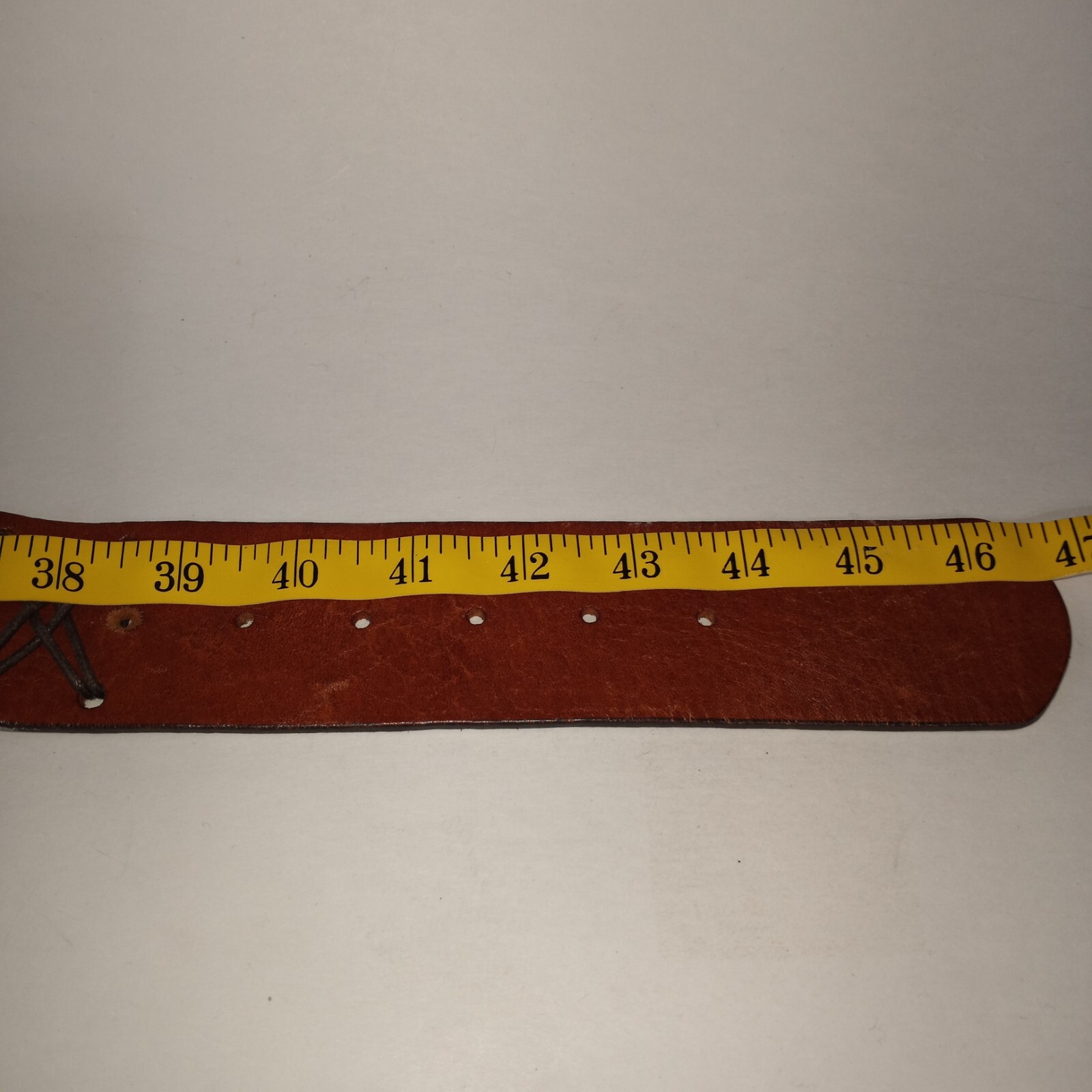 LEVIS XL Leather Belt “X” Design Length 46.5 inchs not including Buckle Levis