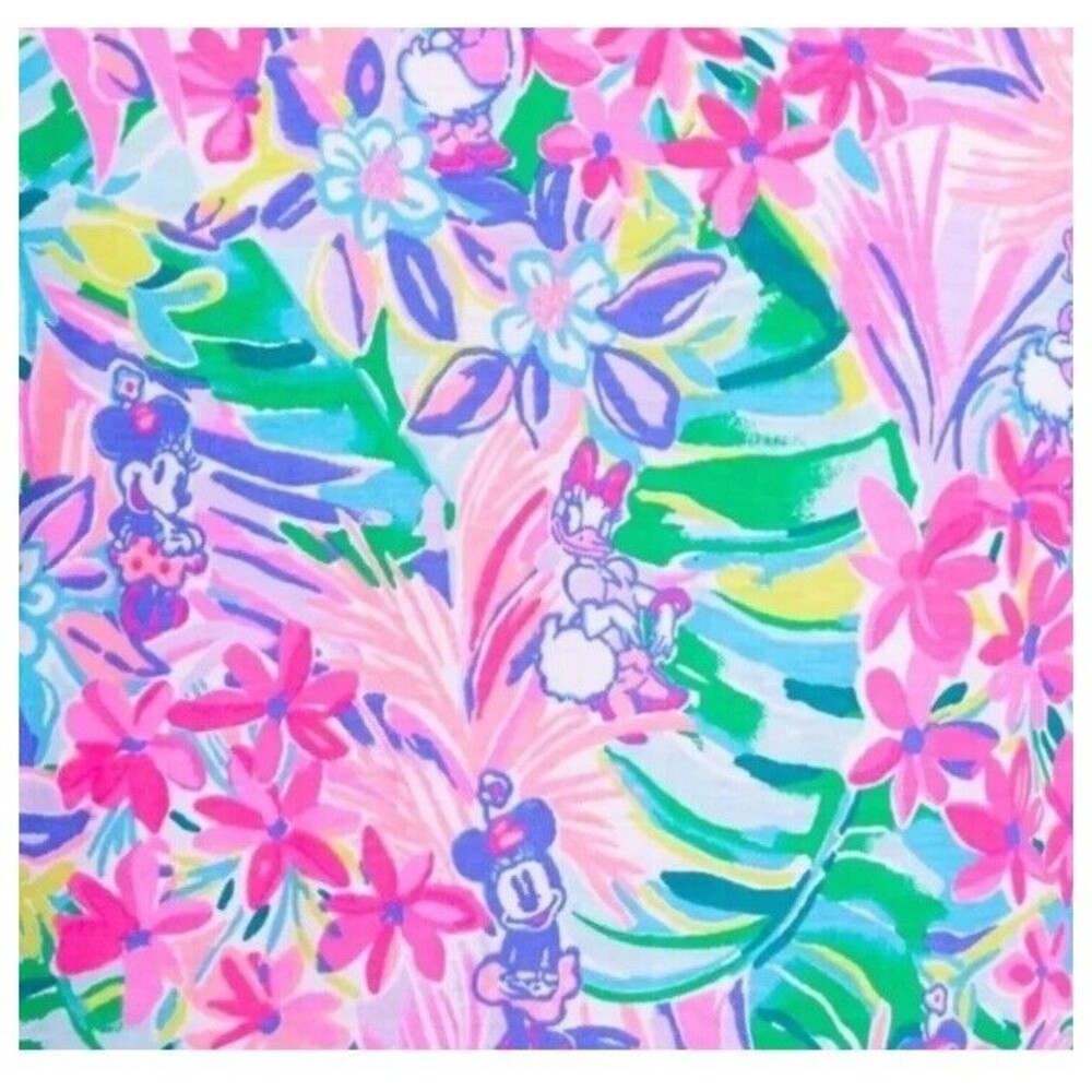 Disney Parks Lilly Pulitzer Dress XLarge XL Lorina Tiered Flowy Minnie Dai…