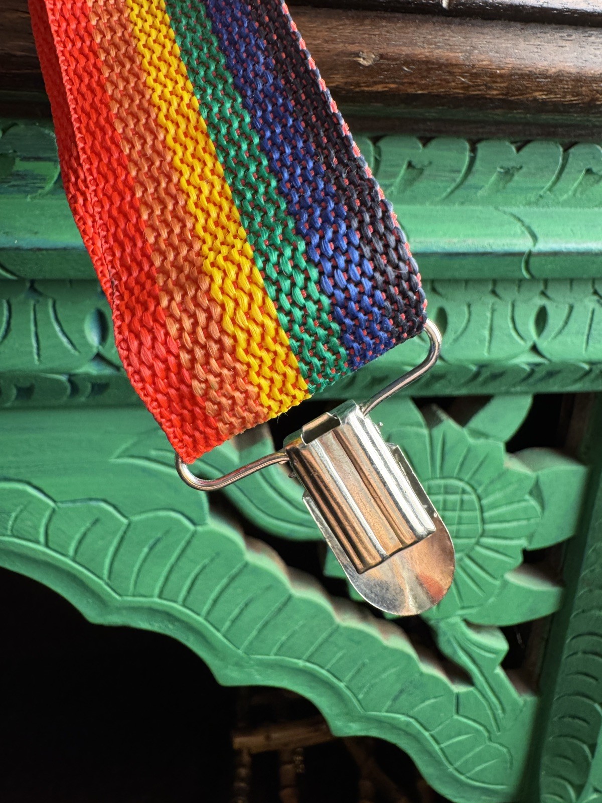 Kids Rainbow Suspenders Adjustable Clip On Elastic X Back Striped 2013