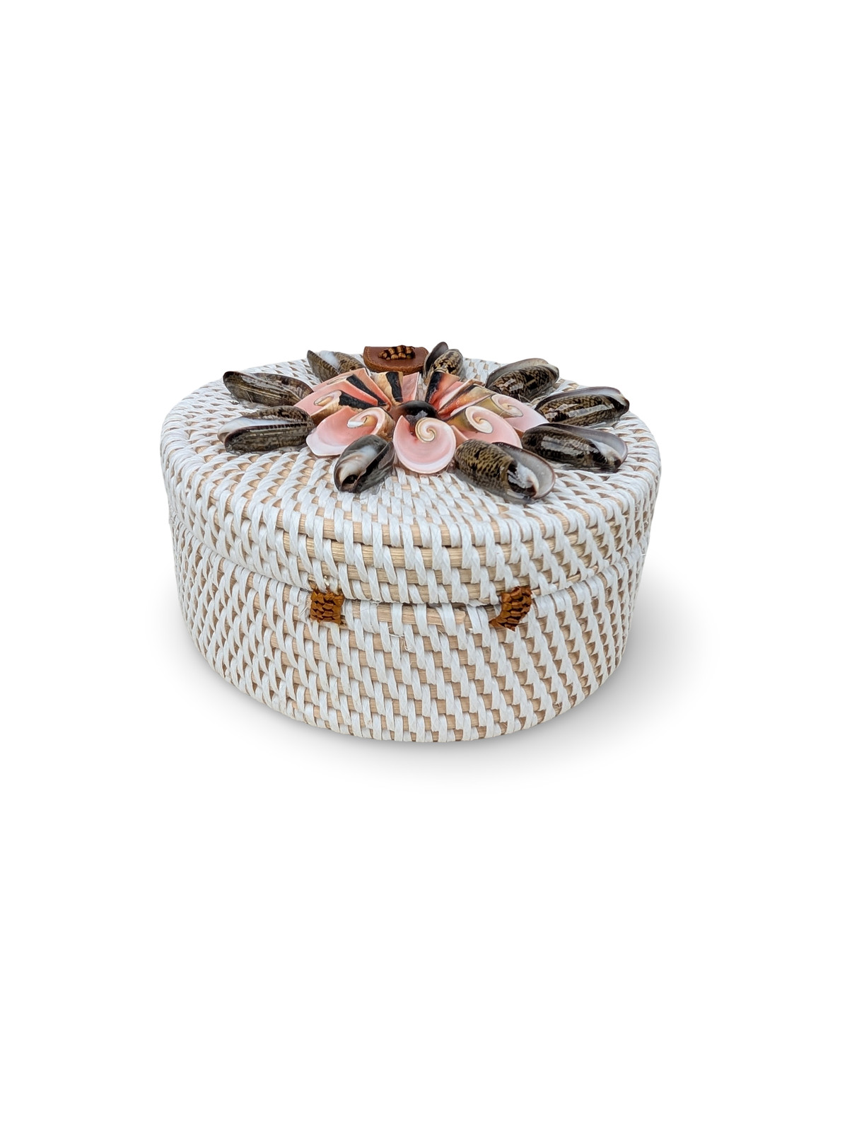 Wicker Crossbody Bag, Shell Floral Bag, Boho Beach Bag, Natural Shell Bag